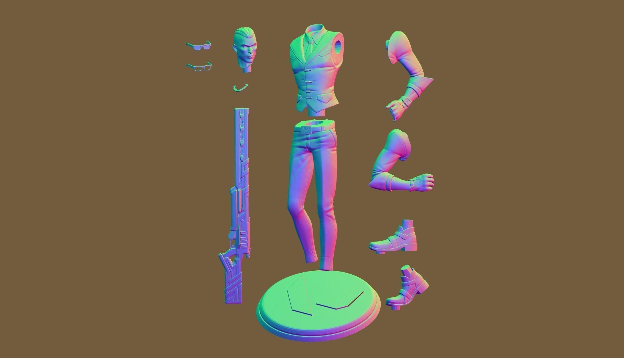 Wallpaper #ZGfk7ZIBSpphPi3-r1p982 Chamber Valorant 3D Model 3D Printable Cgtrader