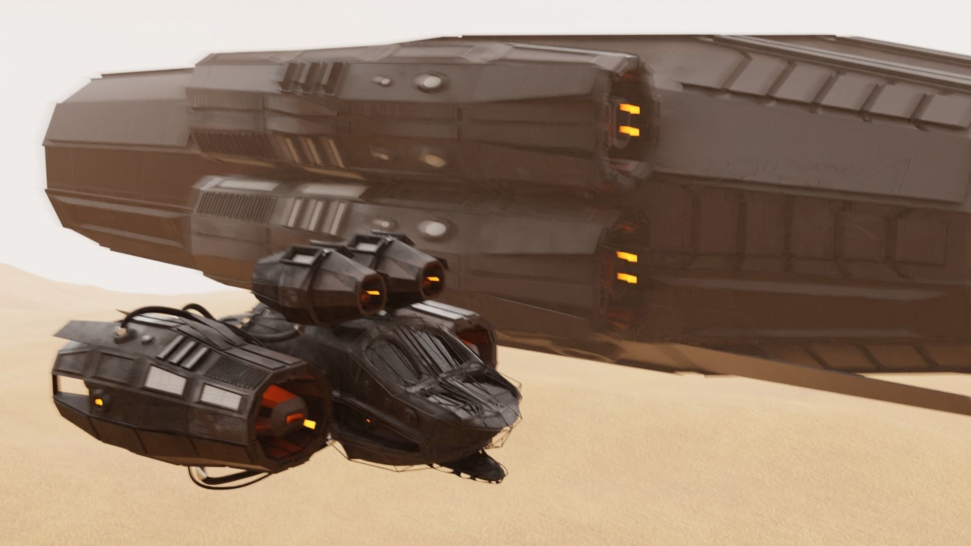 Wallpaper #h2jeIZMBSpphPi3-BDEJ13 Desert Spaceship Sci Fi Vehicle Free 3D Model Cgtrader