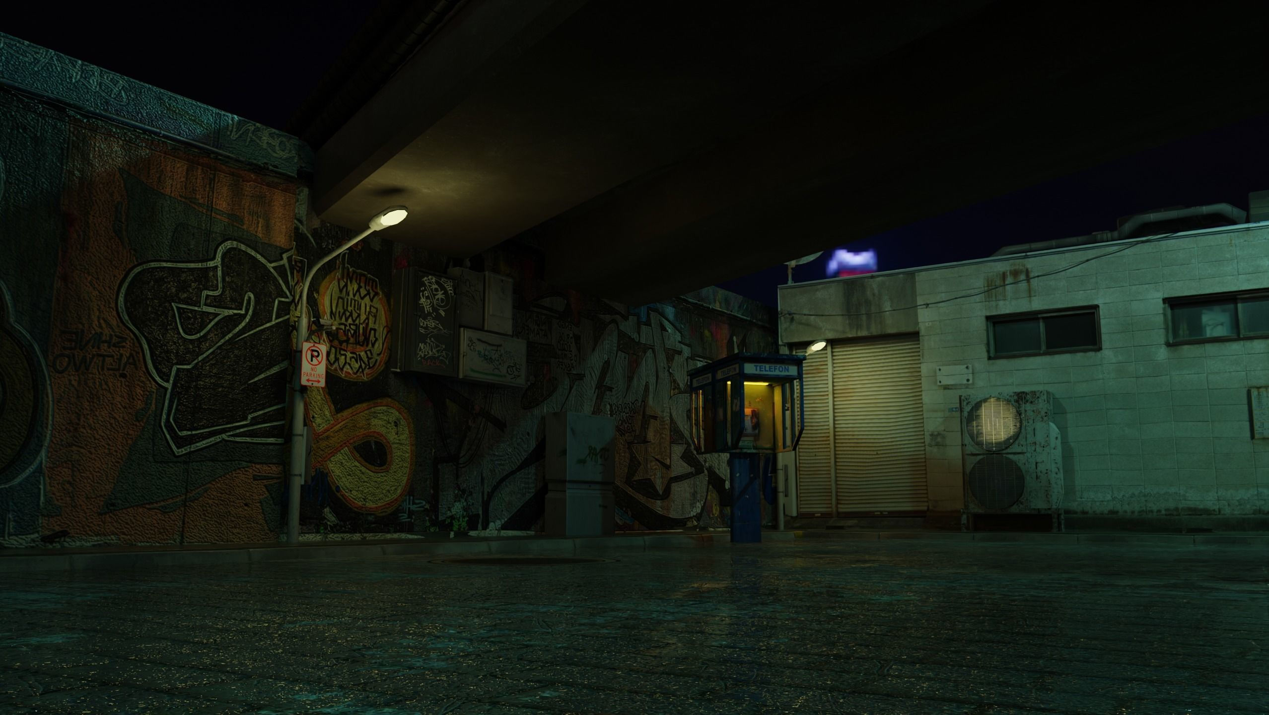 Wallpaper #0GgmGJMBSpphPi3-_xE1190 Cyberpunk Street Scene 3D Blend File Textured Fbx Obj Mtl Files 3D