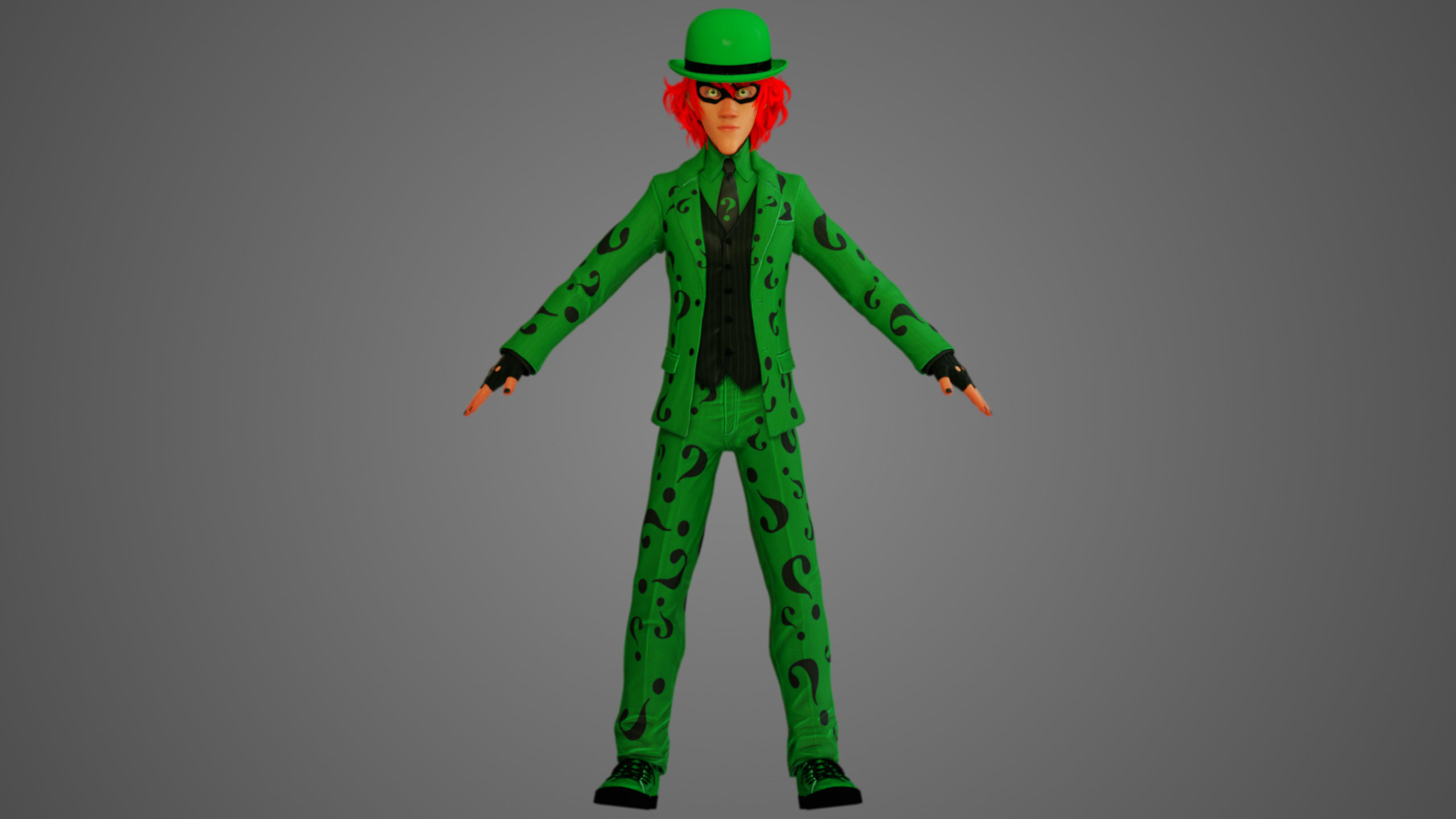Wallpaper #cnJ6MpMBX2lk1u3onFov82 3D Model the Riddler Cartoon Style Vr Ar Low Poly Cgtrader