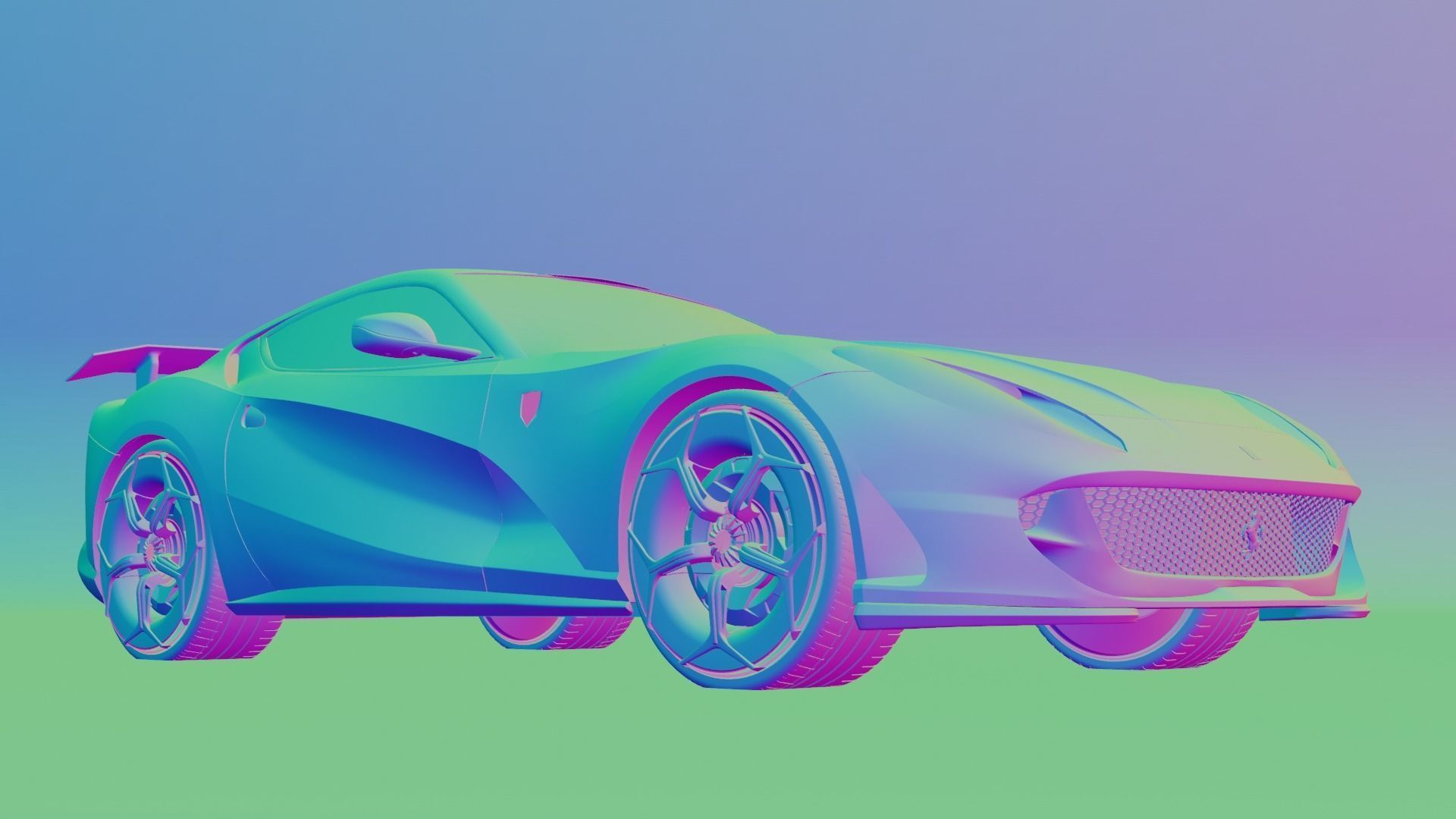 Wallpaper #py7eOJMBeCfPaRV8brst292 Ferrari 812 Superfast Customised 3D Model Cgtrader