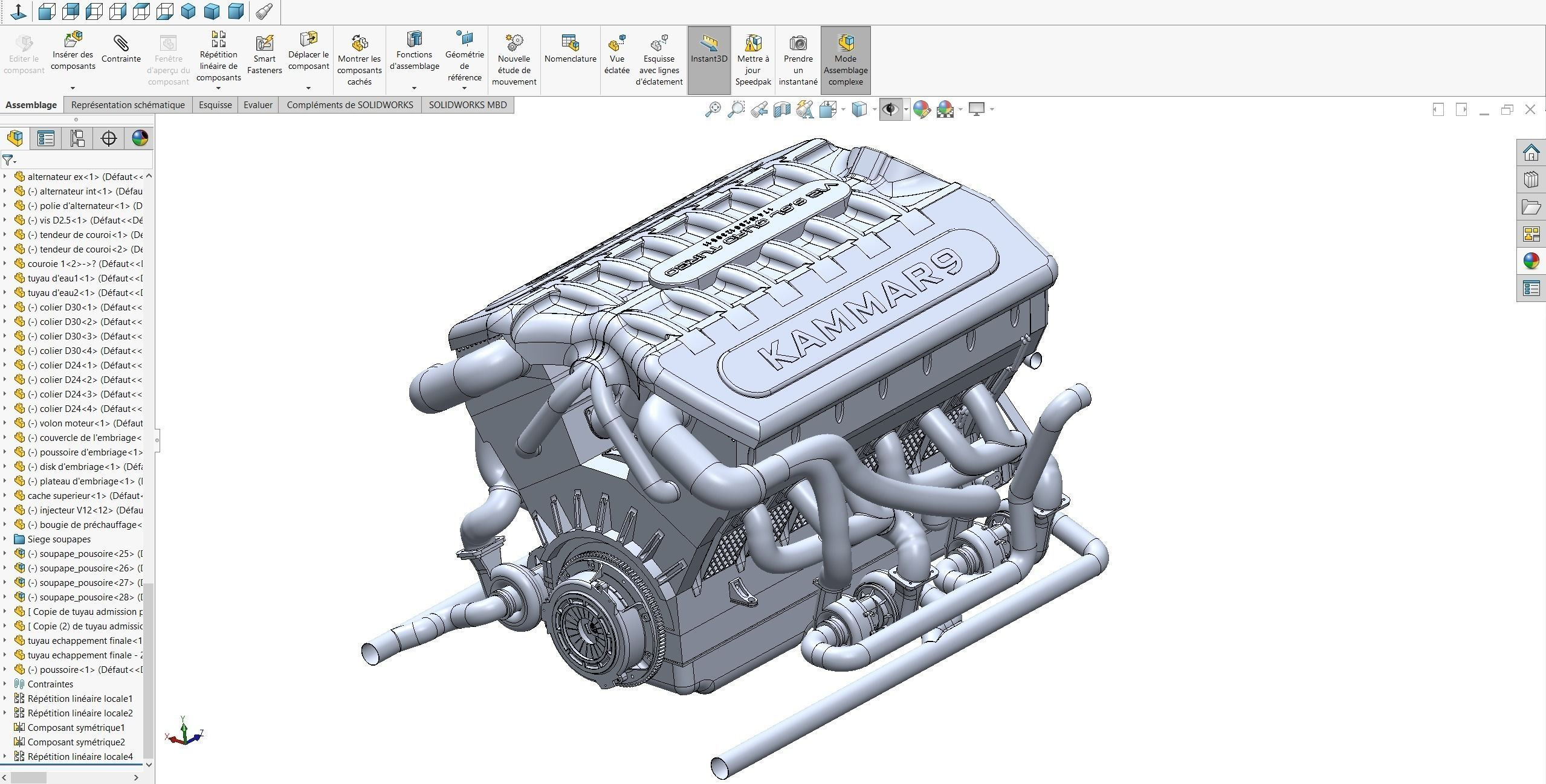 Wallpaper #4wPYYpMBpyOg8YnECdOg211 V12 Engine Model with Native File Solidworks 3D Model Cgtrader