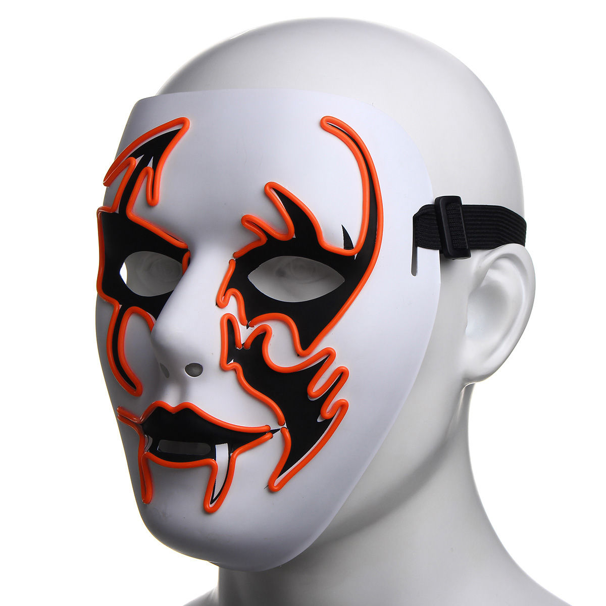 Wallpaper #421CbJcBycdYOYFTknLy22 Halloween Mask LED Luminous Flashing Face Mask Party Masks Light Up