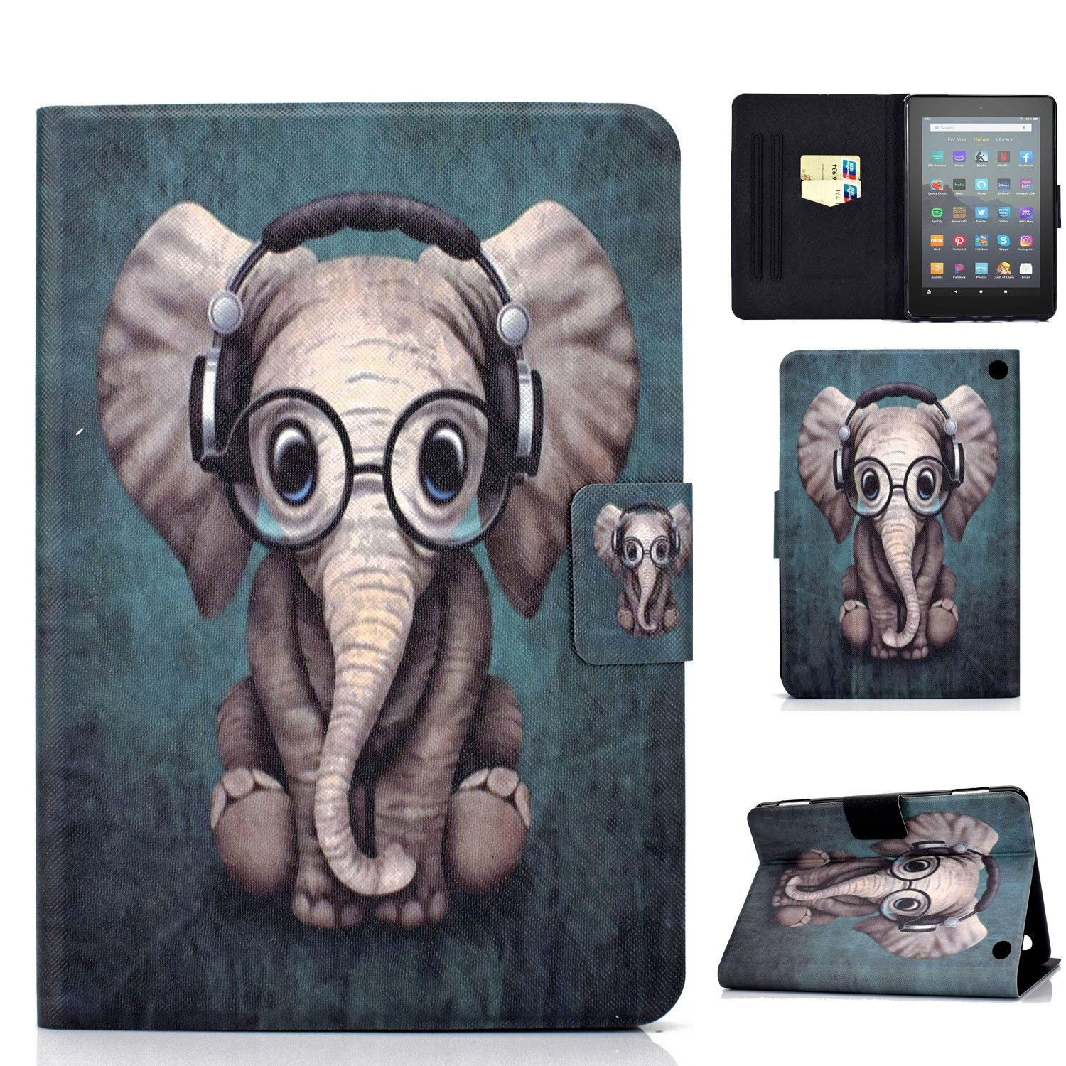 Wallpaper #-mds75IBSpphPi3-VGGB316 For Amazon Kindle Fire 7 2022 Electric Horizontal Flat Painted Leather