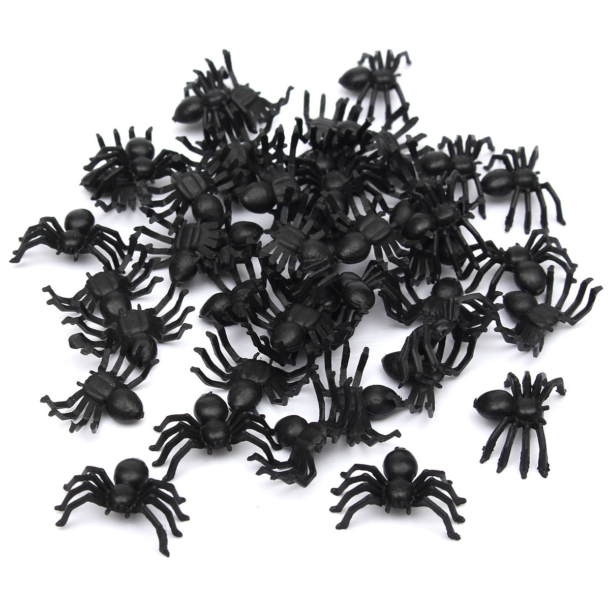 Wallpaper #1vQOOpMBKFX8bn3r-3fK81 50pcs Halloween Plastic Spiders Spider Funny Joking Toy Decoration