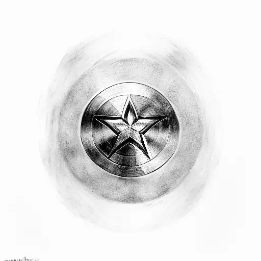 Wallpaper #P5zO4JIBZHQxiYarB7hG263 Dotwork Captain America Shield Tattoo Idea Blackink AI