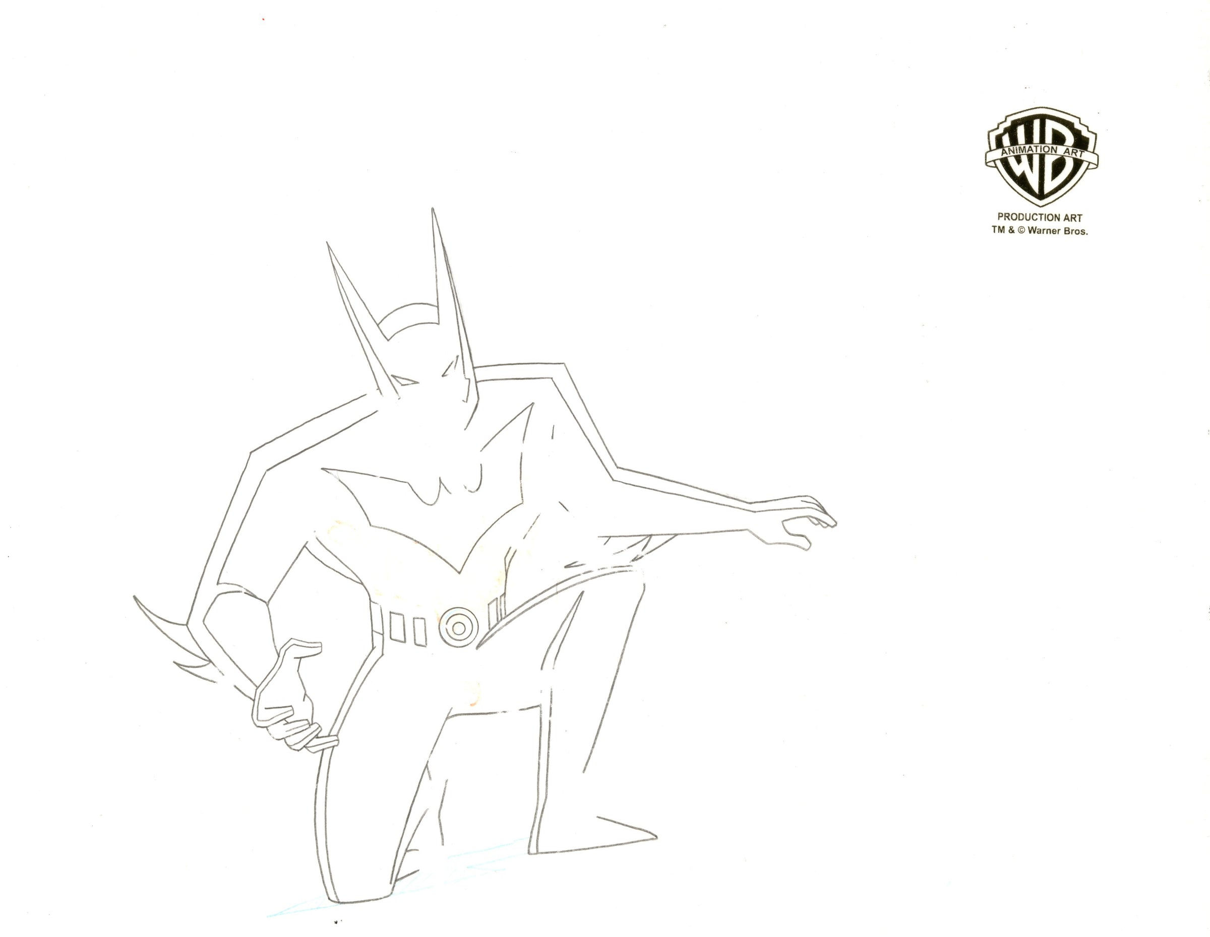 Wallpaper #G3dNJ5MB-pgBXx603KWL79 Batman Beyond Original Production Cel with Matching Drawing Batman an