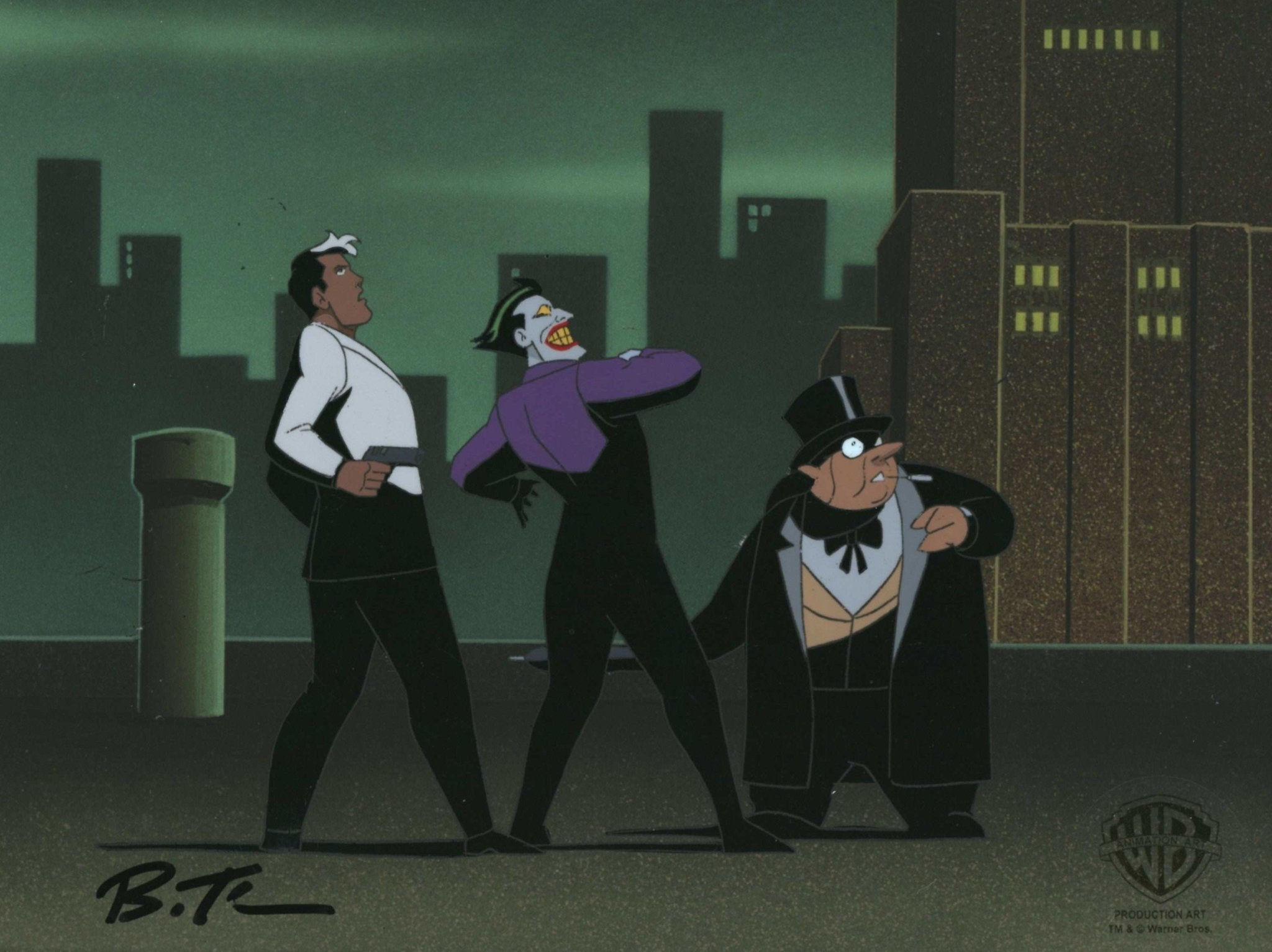 Wallpaper #IWf_EpMBSpphPi3-uv6w34 Batman the Animated Series Original Production Cel Signed by Bruce Tim
