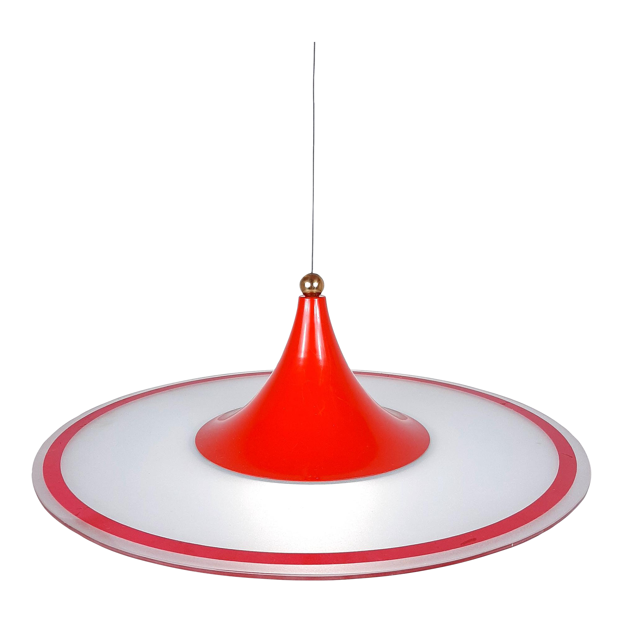 Wallpaper #2LgT3ZIBJvJKYCmEjv7f173 1960s Mid Century Red Retro Space Age Atomic Pendant Lamp Italy Chairish