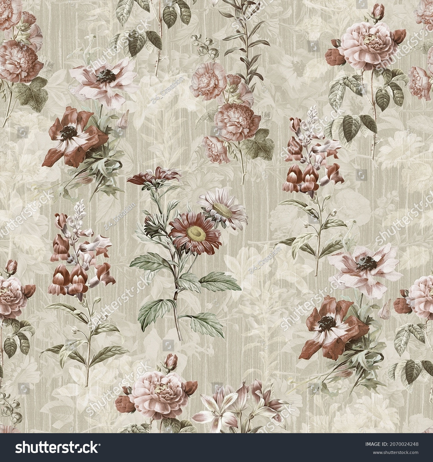 Wallpaper #4GdP9JIBSpphPi3-k3mn332 Beautiful Flower Pattern Floral Seamless Digital Design Watercolor