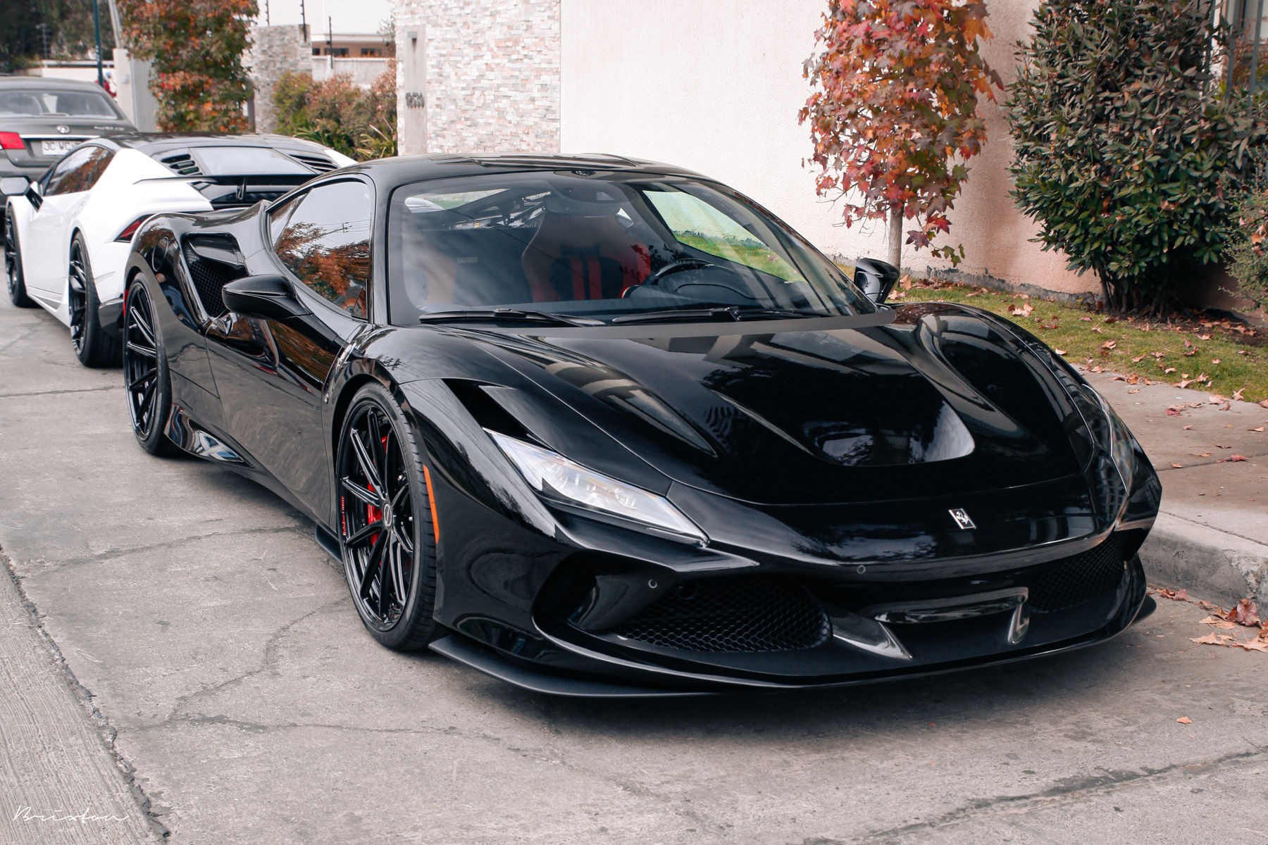 Wallpaper #aAAX6o4BSdW8dNouEQ6W15 Black Ferrari F8 Tributo Brixton Forged