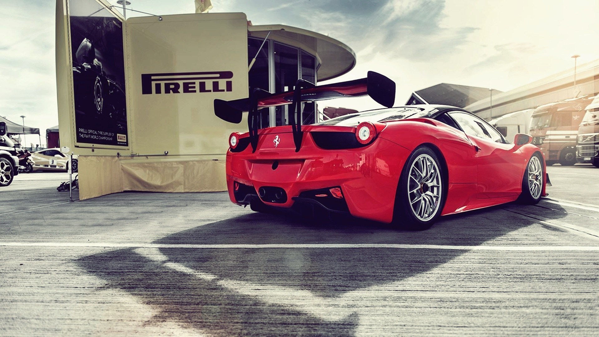 Wallpaper #cX1h9I4Bnwiau_P6Xw8a9 Ferrari 458 Italia Gt3 Red Back Wallpaper 1920x1080 16733