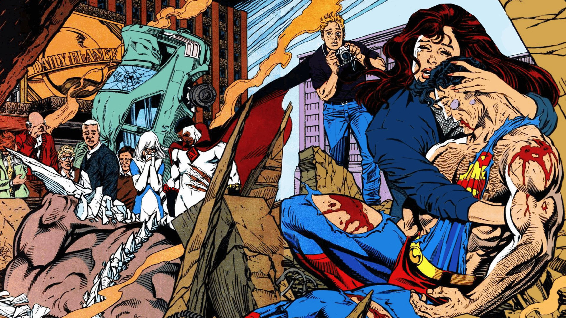 Wallpaper #4E327 The Death of Superman Comic