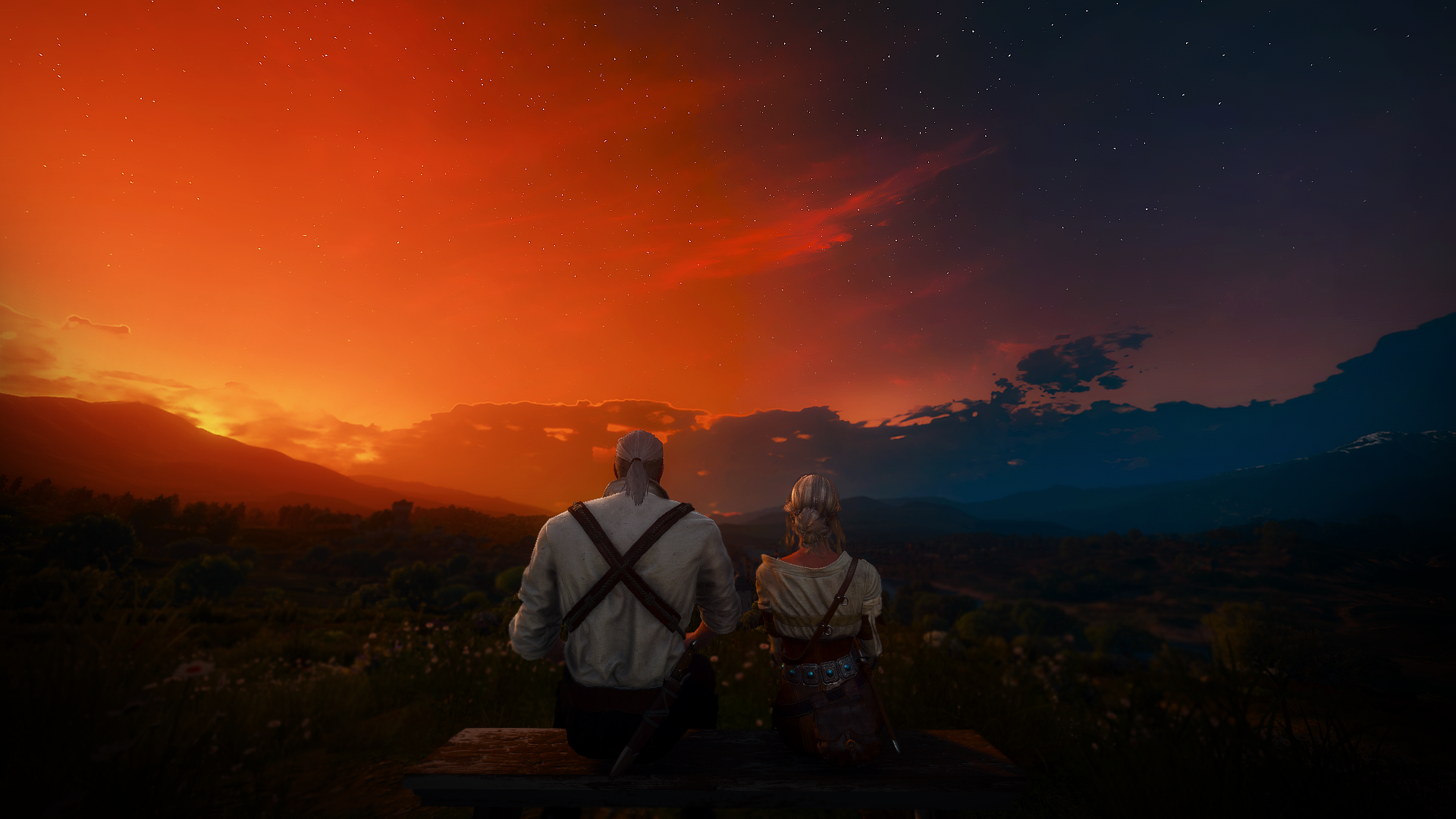 Wallpaper #efFtQ5MBLX2DcmSNLoVg340 Download Ciri the Witcher Geralt of Rivia Landscape Sunset Video Game