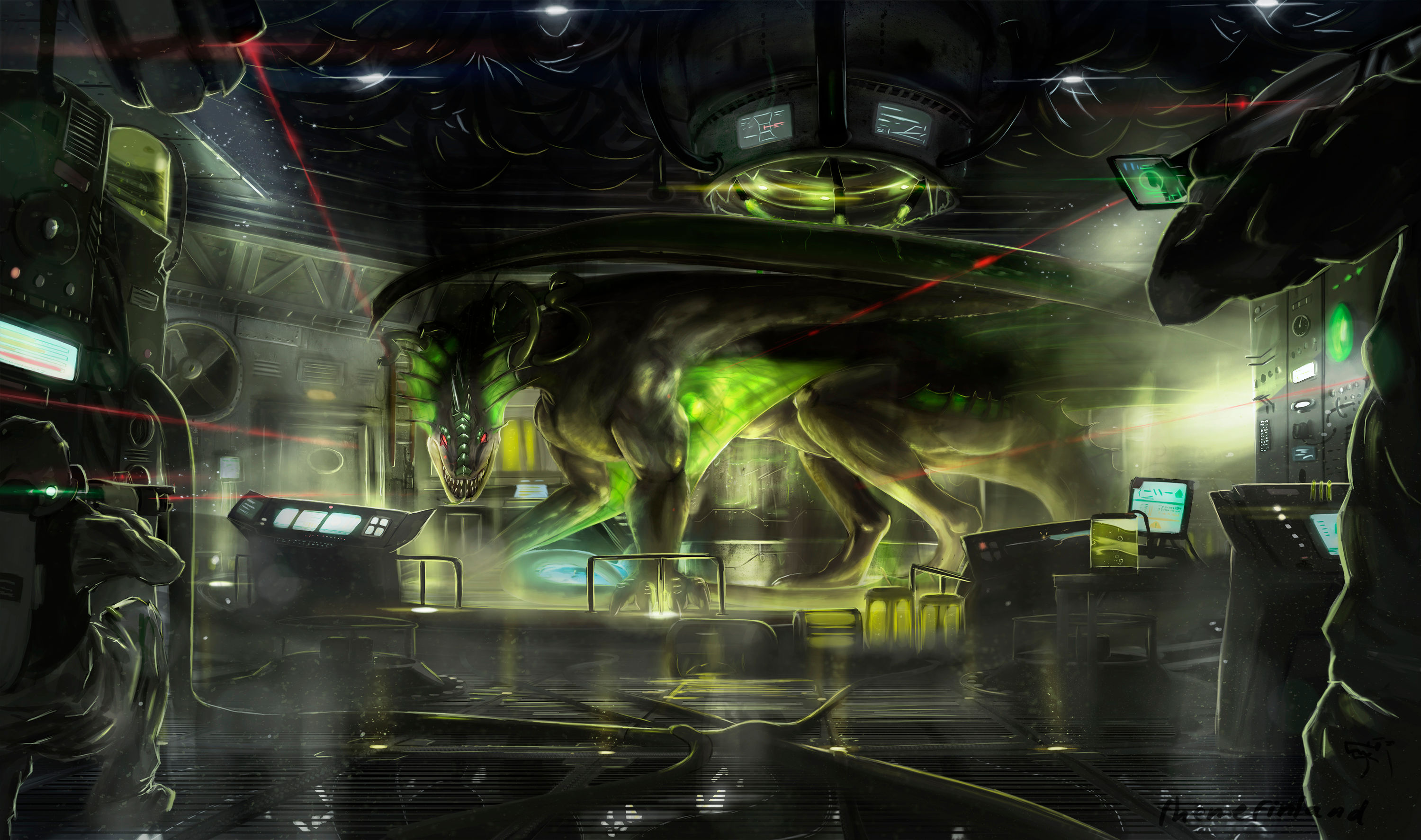 Wallpaper #6WgjJJMBSpphPi3-6Te2170 Download Soldier Sci Fi Creature HD Wallpaper by Themefinland