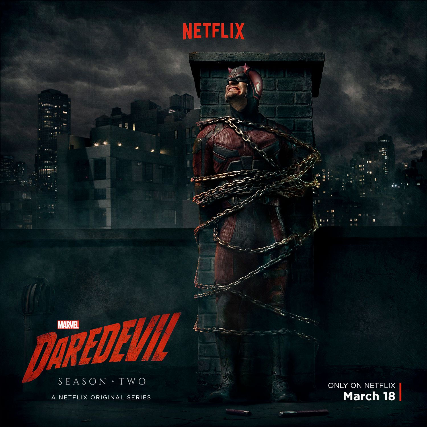 Wallpaper #ozGqNZMB5zzyi_yY9VfV27 Daredevil Season 2 Poster Finds the Marvel Hero All Tied Up Collider