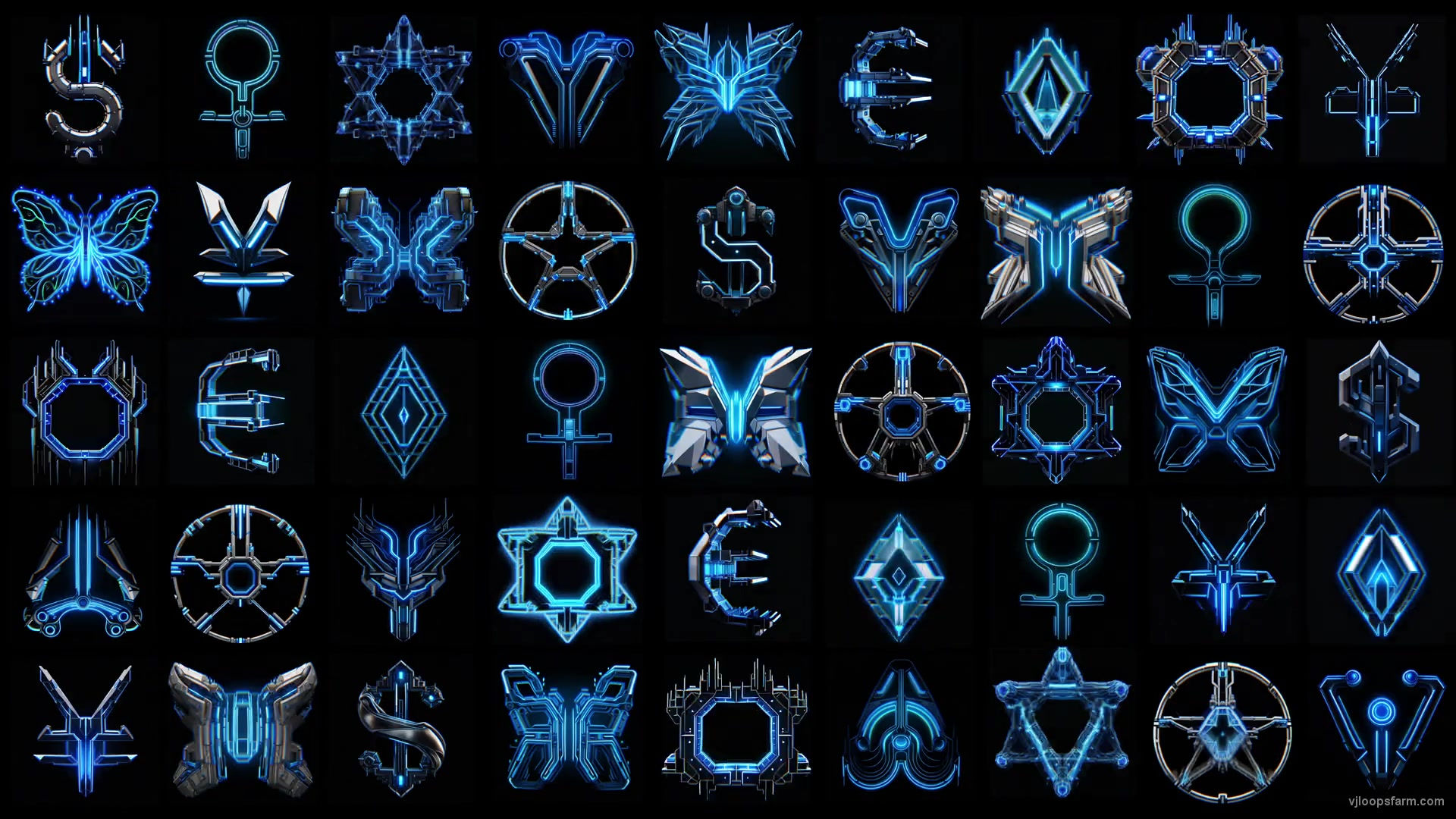 Wallpaper #4DuubpcBSWmA-tzpLY7630 Big Mix Cyberpunk Digital Symbols Pattern Random Fast Ultrahd Video