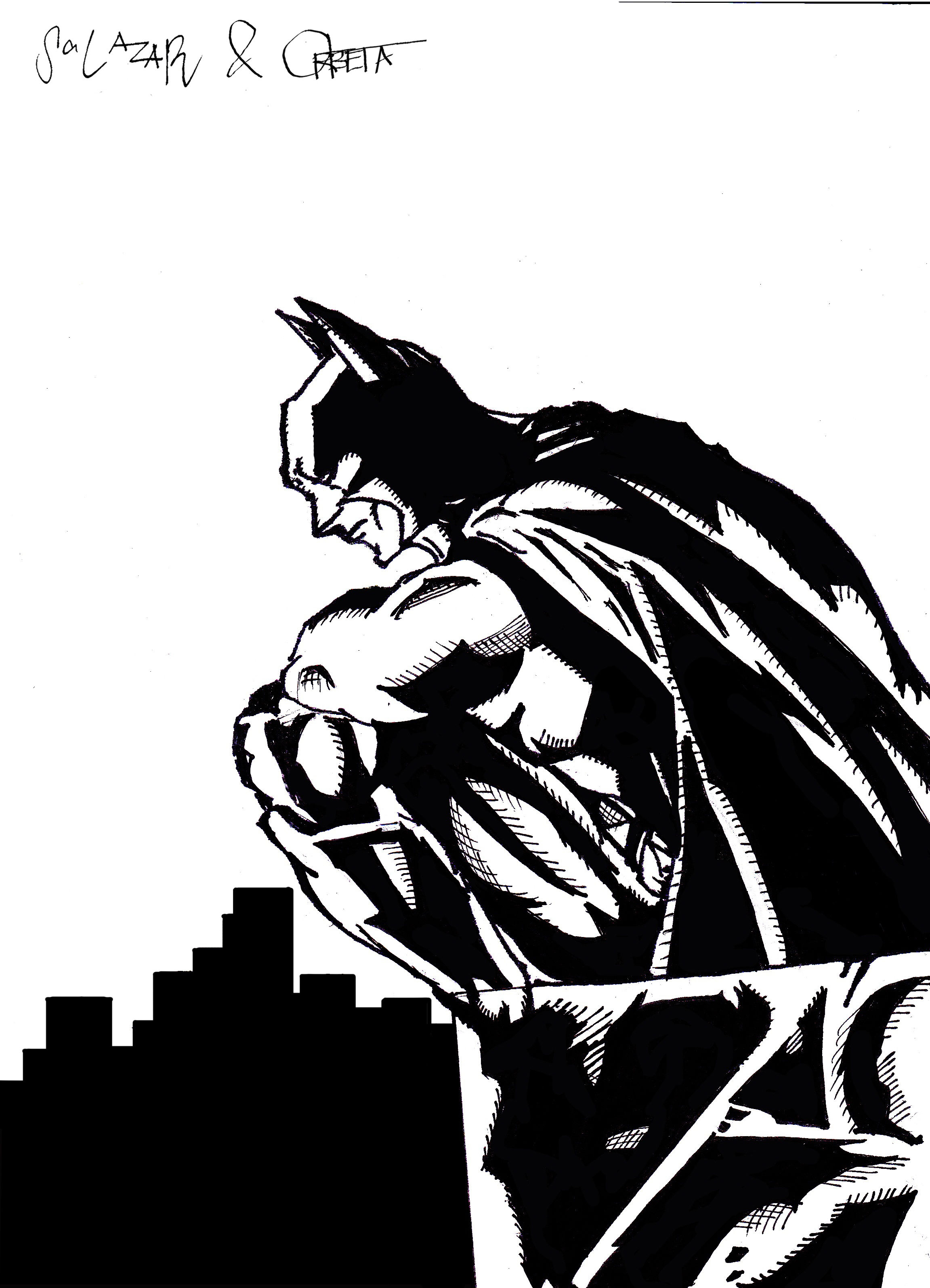 Wallpaper #6BmyLY8BtGB6xQ78UZKq40 Batmanblack and White by Dzypaul on Deviantart