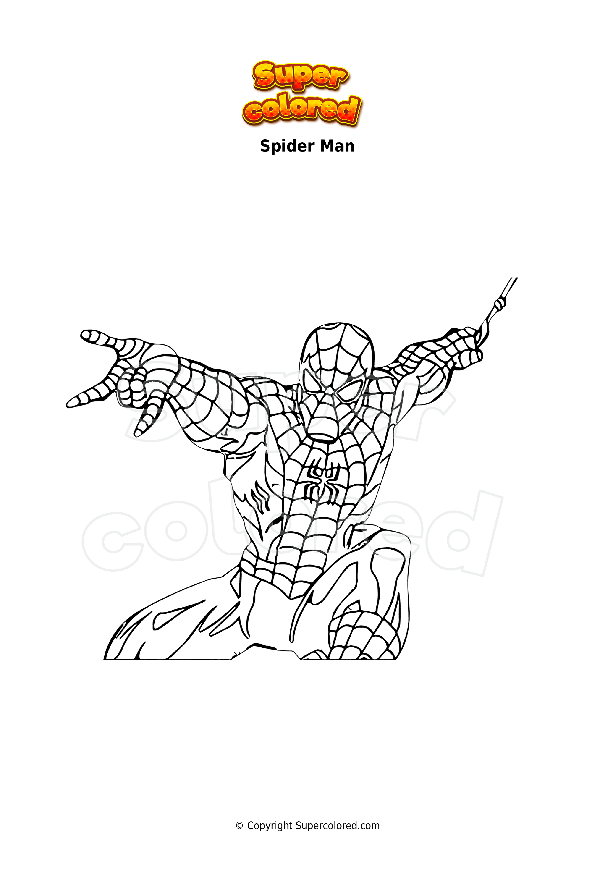 Wallpaper #MmhtGpMBSpphPi3-Uxyl286 Ausmalbild Spider Man Supercoloredcom