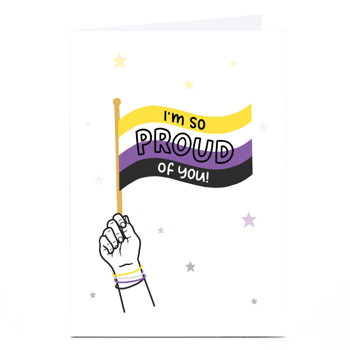 Wallpaper #ZeoIVZMBlwTYPL18TgwB252 Buy Personalised Blue Kiwi Pride Card Non Binary Flag for Gbp 229