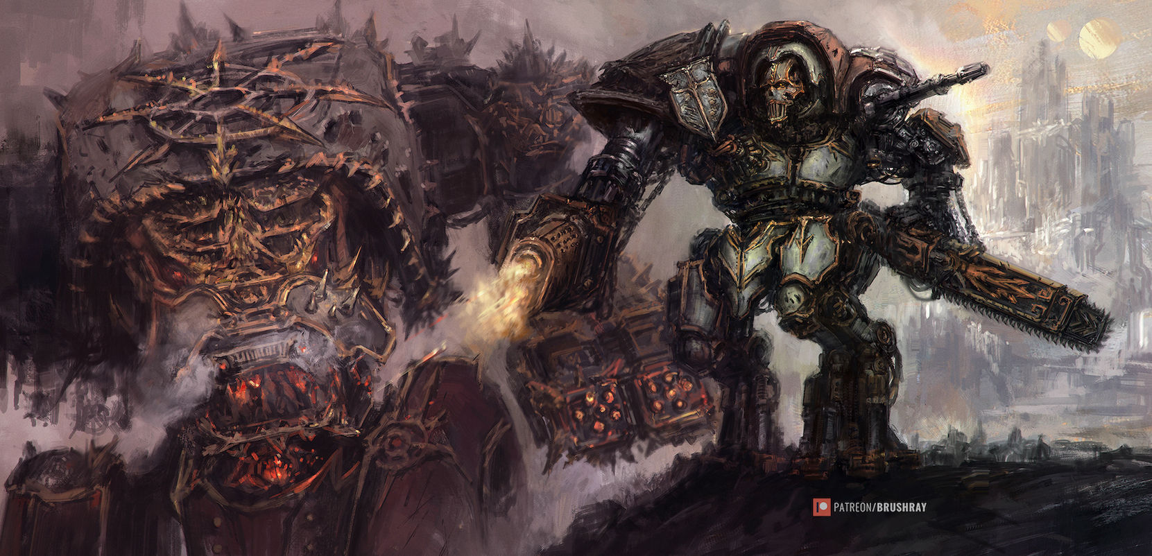 Wallpaper #5XfXJ5MB-pgBXx60OqfB94 Chaos Knights 40k Warhammer Lore Nights at the Game Table