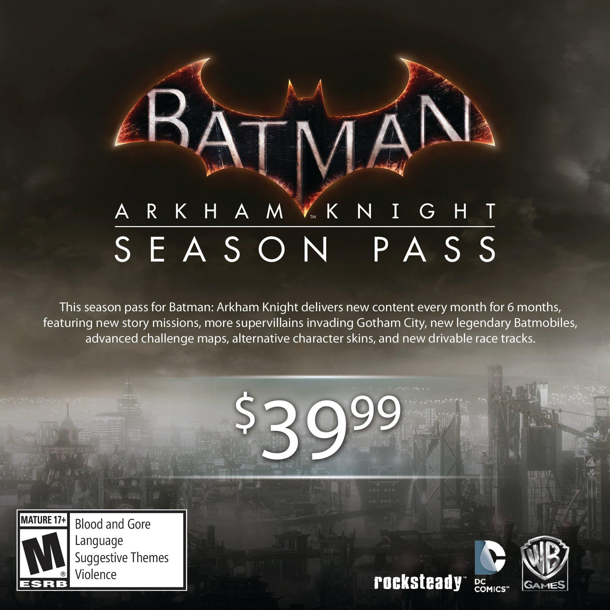 Wallpaper #62jeGpMBSpphPi3-Wh0N0 Batman Arkham Knight Season Pass