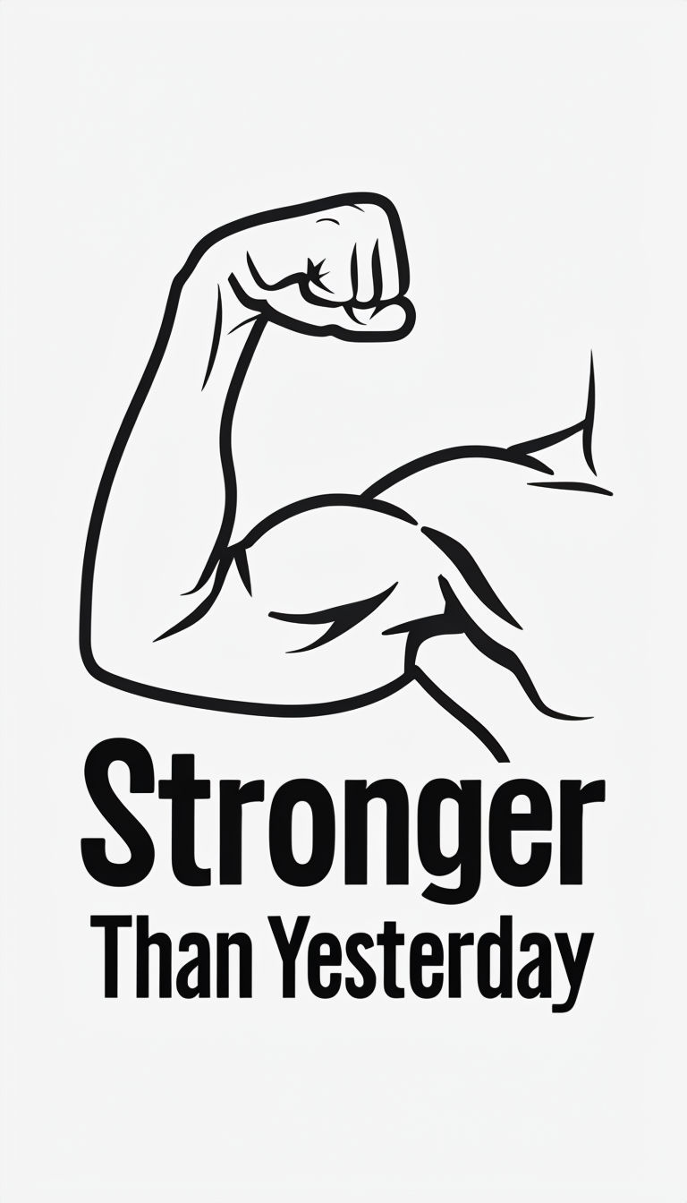 Wallpaper #65xZ4pIBZHQxiYar479_433 Minimalist Flexed Arm with Stronger Than Yesterday Art Playground