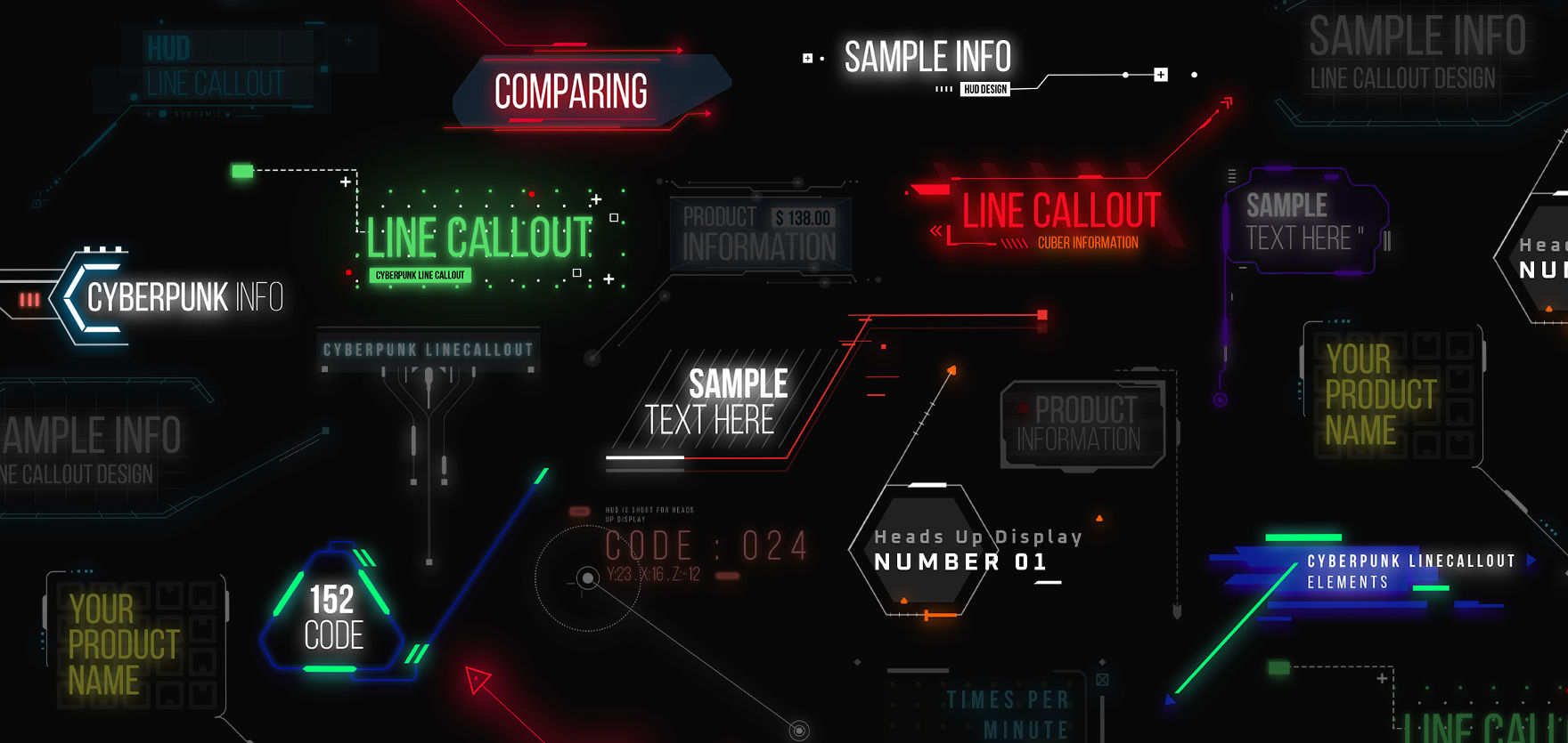 Wallpaper #1nM9g44BFI5NbQksxhlQ30 Cyberpunk Hud Line Callouts Pixflow