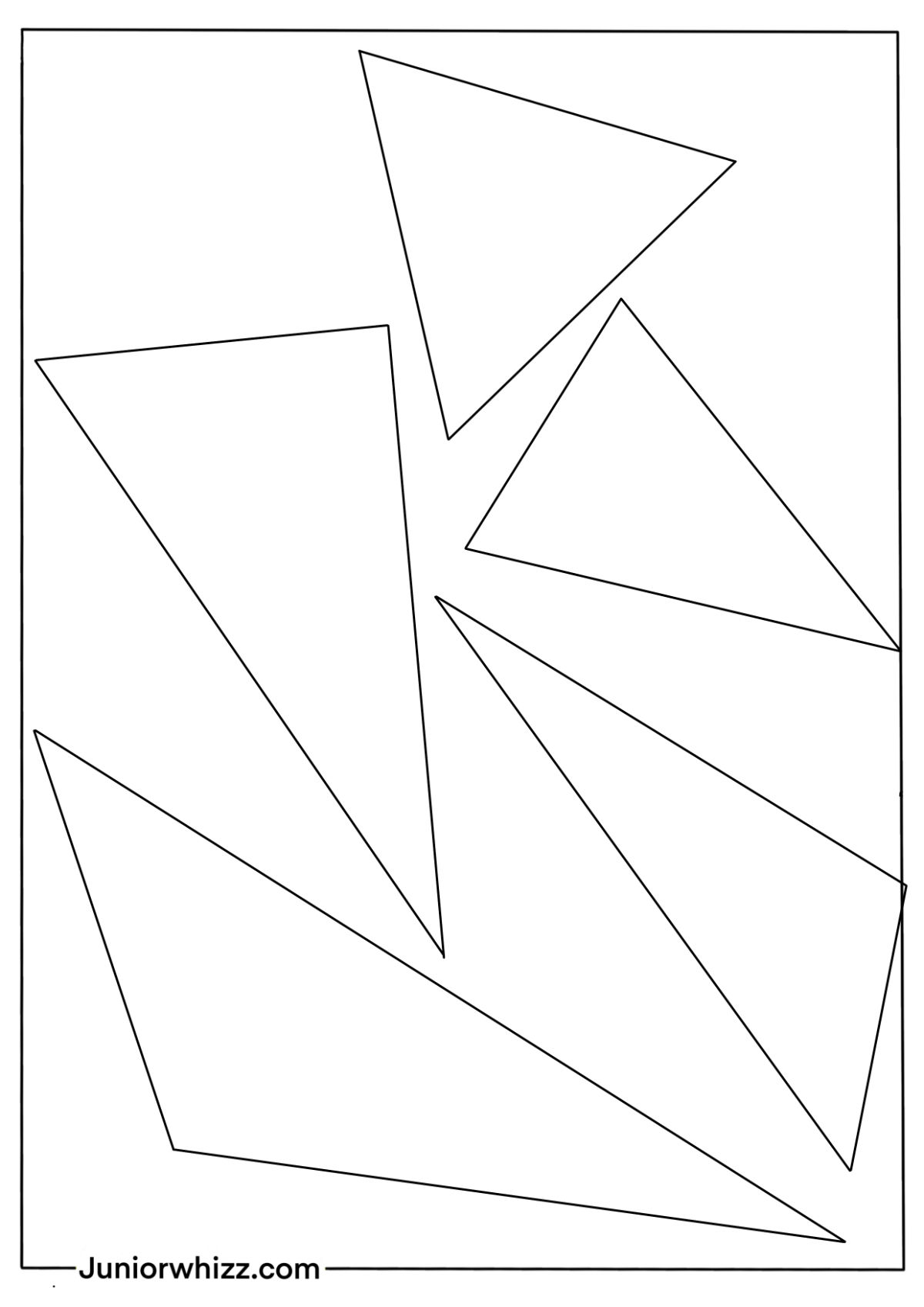 Wallpaper #hmdvBZMBSpphPi3-jLzE234 Triangle Coloring Pages and Book for Kids Printable Pdfs