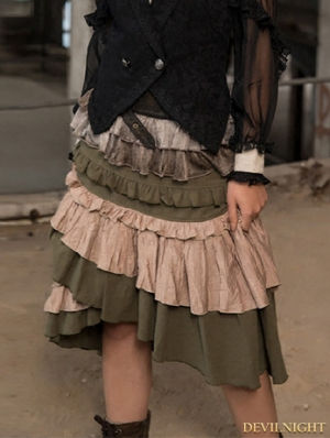 Wallpaper #_bmH3pIBJvJKYCmESQX0351 Steampunk Layer Long Skirt