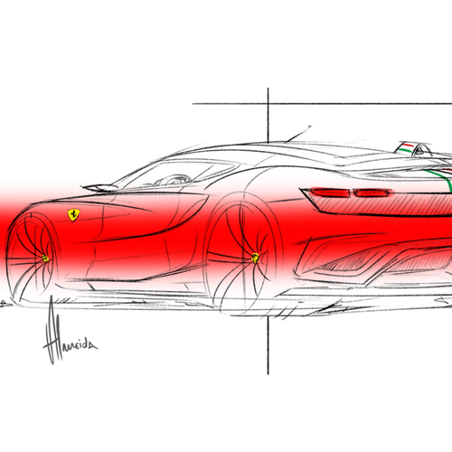 Wallpaper #wyw3SpMB0E1QgA7wd_XW142 Ferrari Art Sketch Collection Opensea