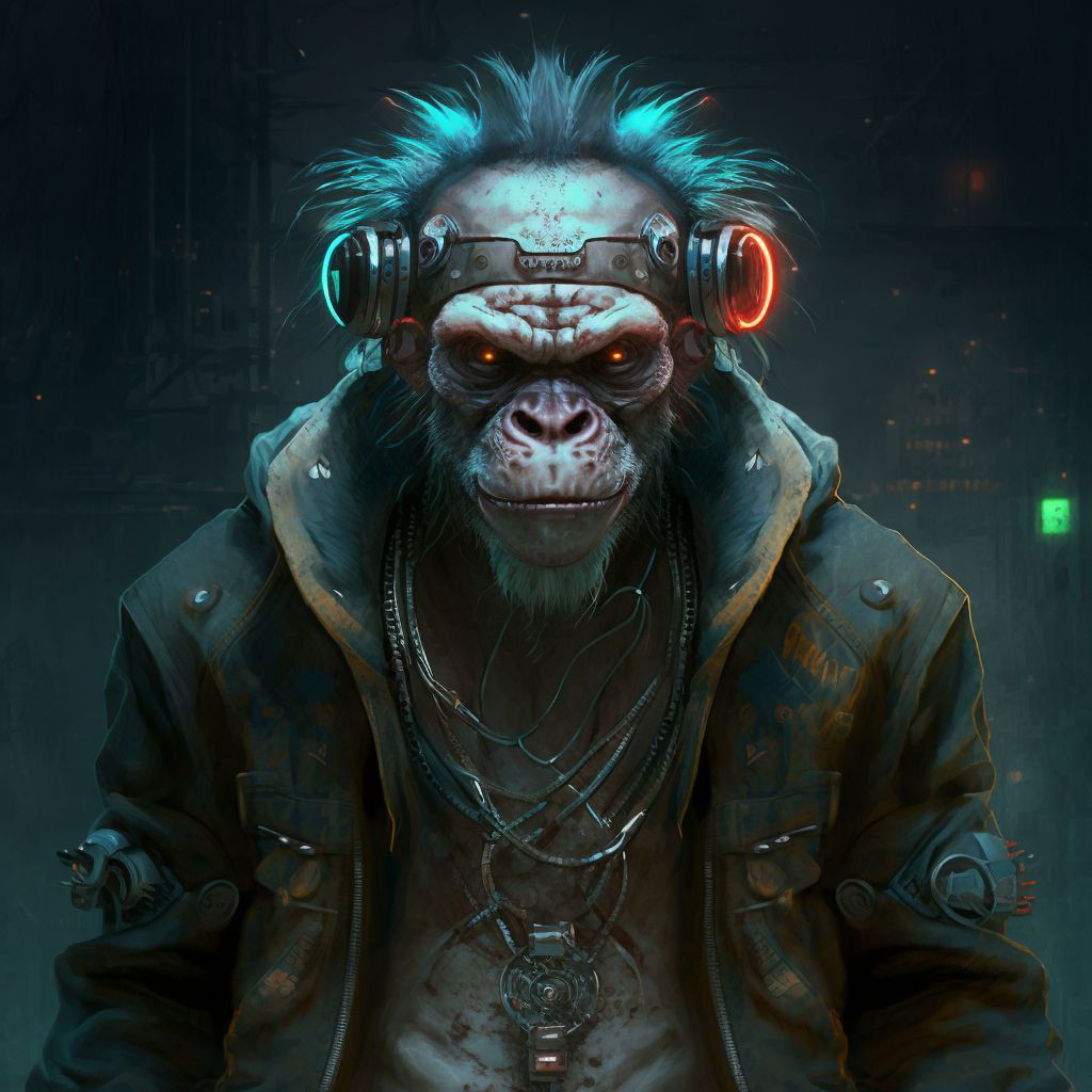 Wallpaper #9a3bMZMBKf019FdaOxFe62 15 Club Cyberpunk Monkeys Opensea