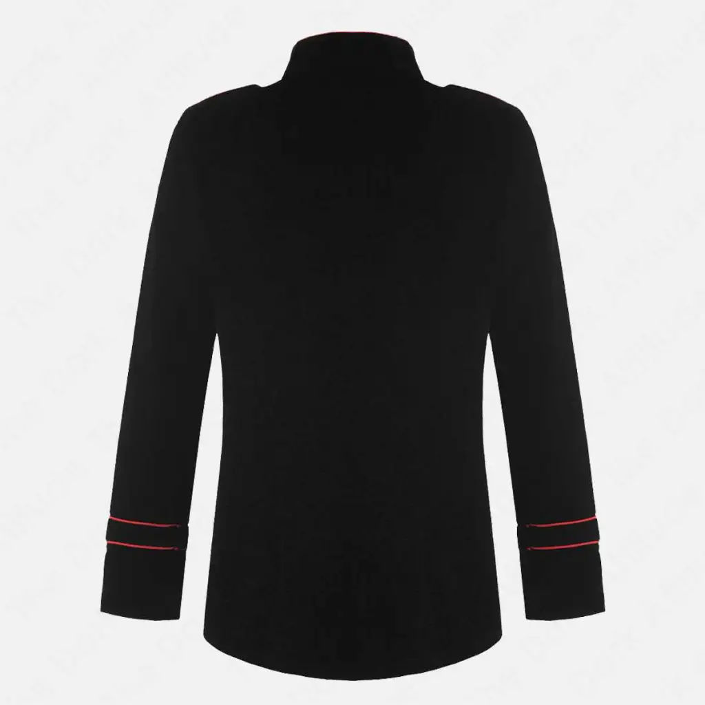 Wallpaper #kyxGSZMB0E1QgA7wmPIG72 Men Gothic Military Cotton Jacket Red Piping Vtg Steampunk Coat