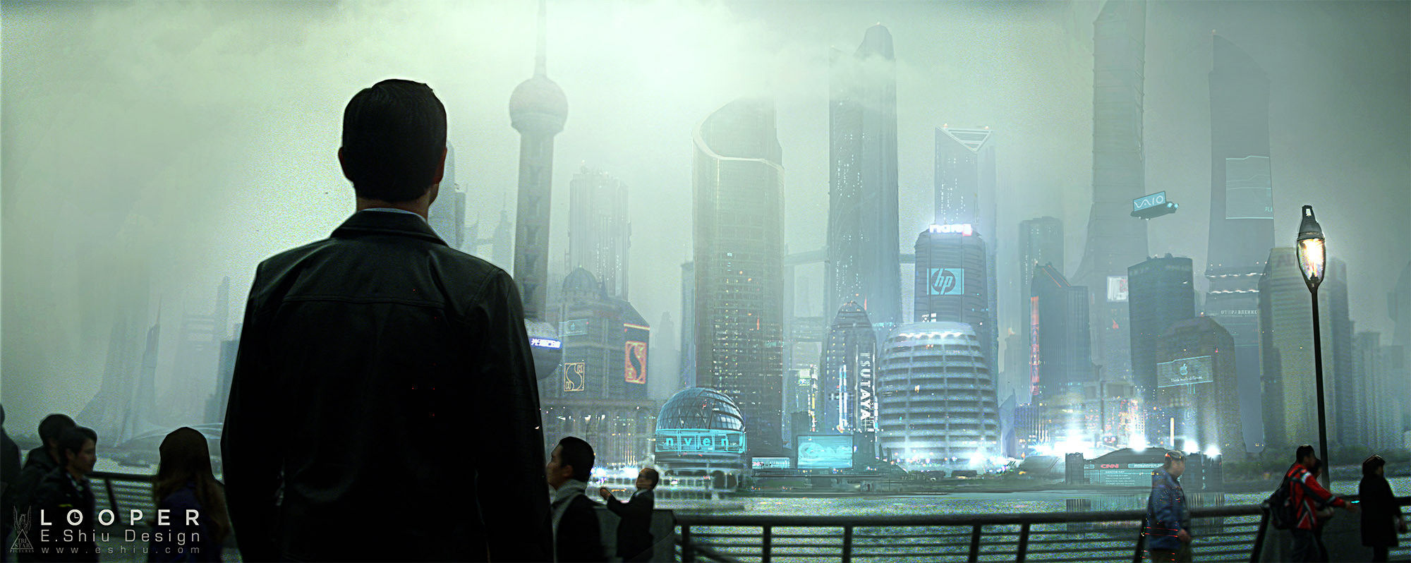 Wallpaper #WnTjvo4B_8f4nGFaZ2yS42 Screenshot of an Even More Cyberpunk Shanghai from Looper R