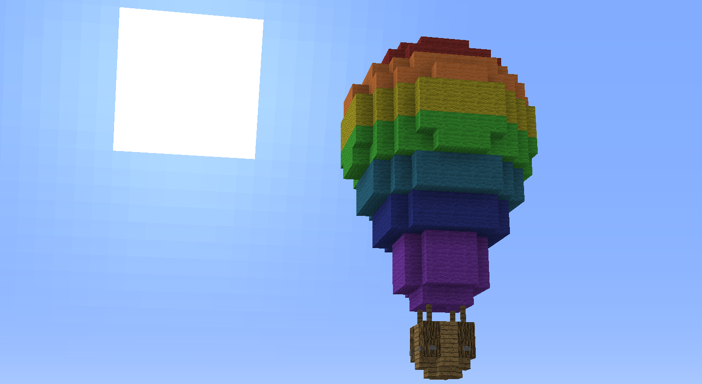 Wallpaper #a0D6MJMBJhL2WPbaiMSr185 Simple Hot Air Balloon Minecraft