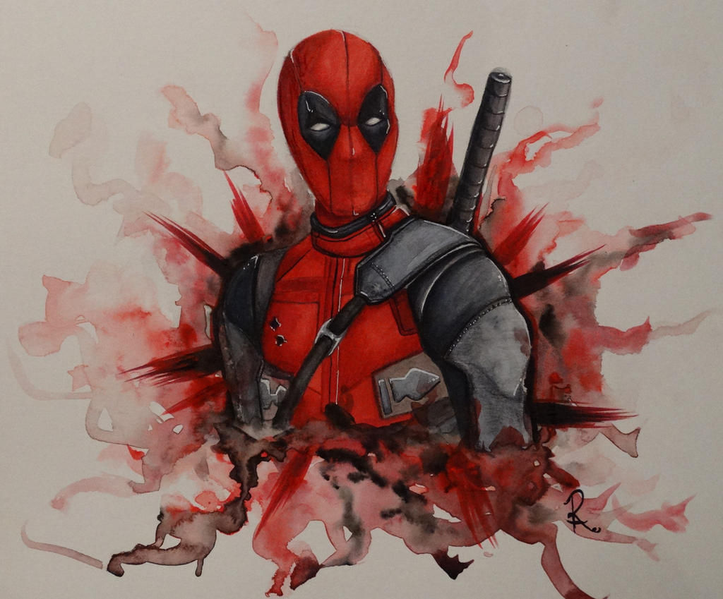 Wallpaper #pmjDFpMBSpphPi3-rQx966 Deadpool Fan Art Watercolour and Copics by Rachelanns on Deviantart
