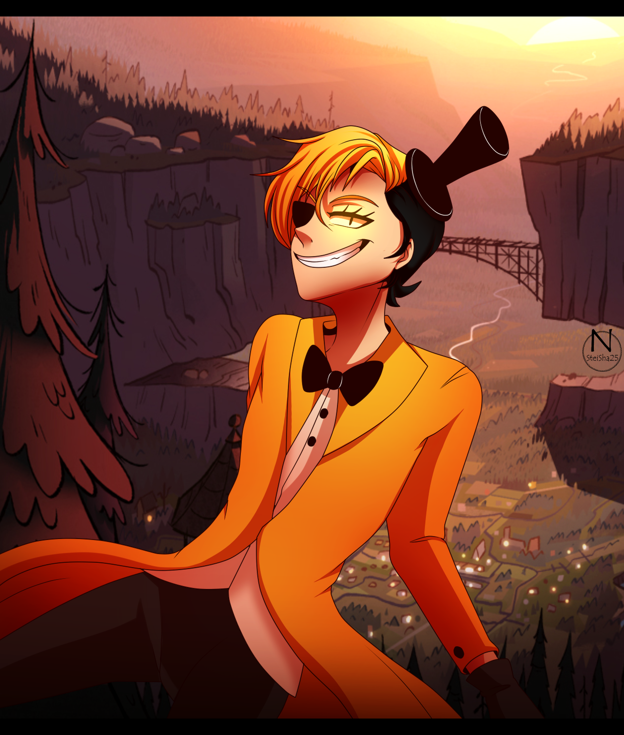 Wallpaper #yGeGApMBSpphPi3-qq-c274 Bill Cipher Human by N Steisha25 on Deviantart