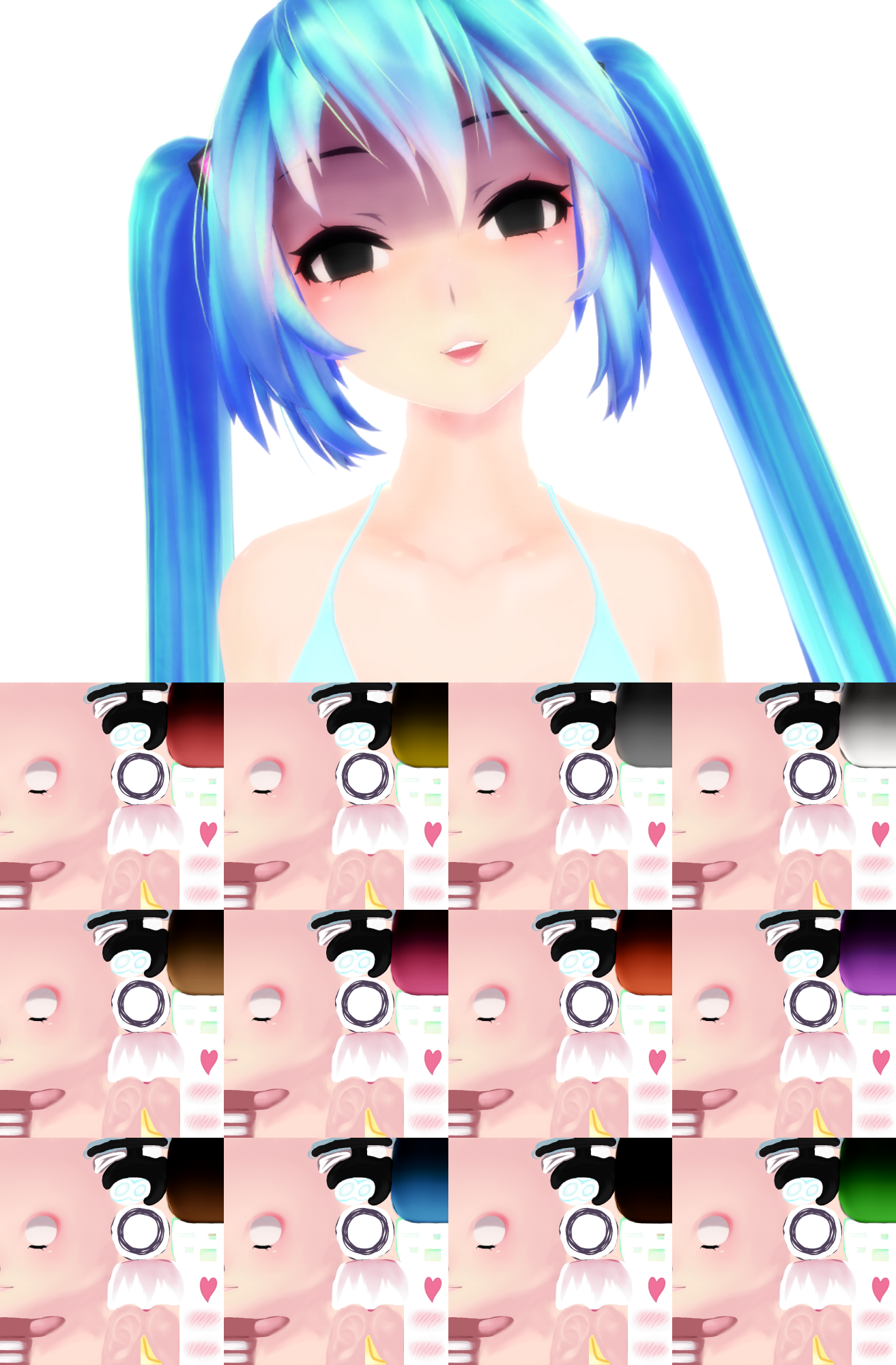 Wallpaper #6FMrNZMBYjRkjcHs2Ogk119 12 Tda Yandere Face Texture by Utauruecross on Deviantart