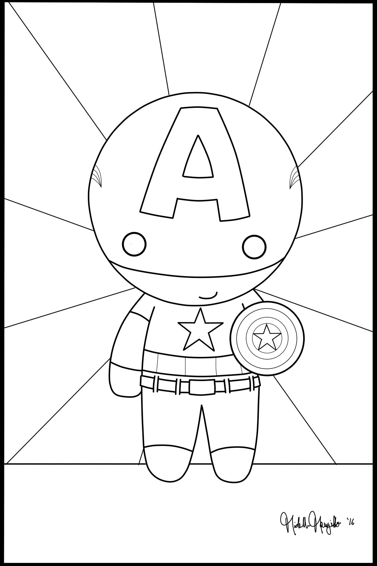 Wallpaper #Un0z844Bnwiau_P6ZQx743 Chibi Captain America Coloring Page by Kitty Stark on Deviantart