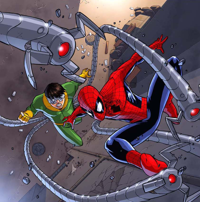 Wallpaper #Zrgr2pIBJvJKYCmE8vAv208 Spidey vs Doc Ock Cover by Deemonproductions on Deviantart