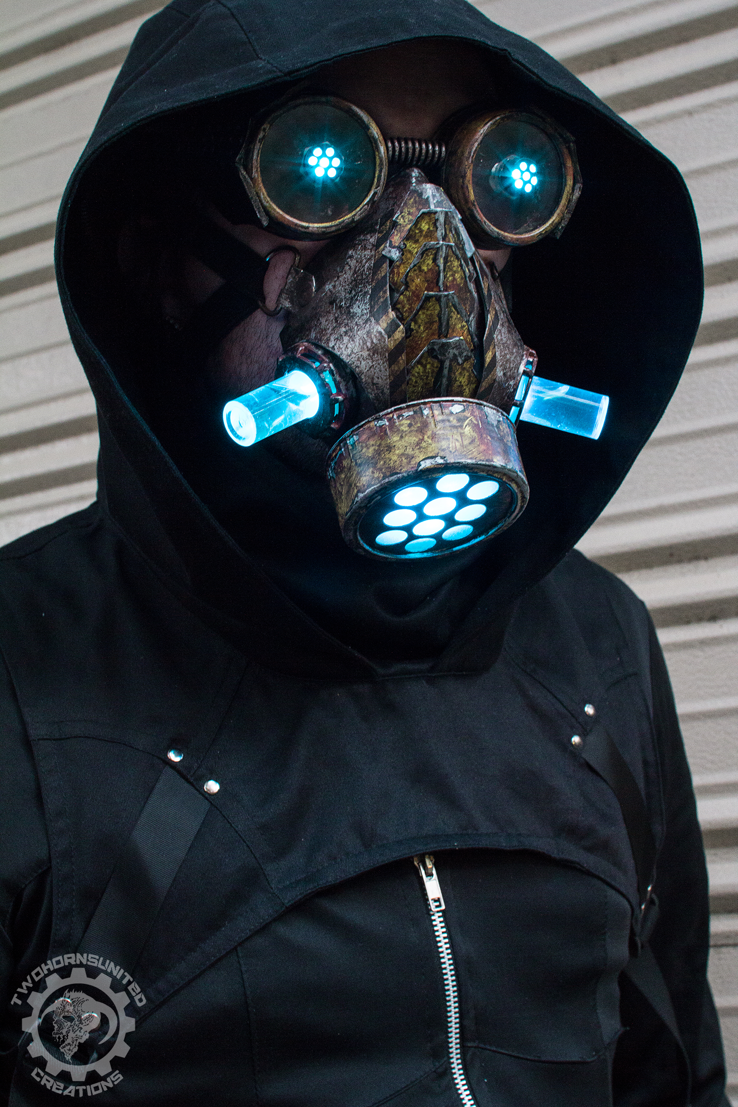 Wallpaper #GHN-iY4BFI5NbQkseyIg49 Cyanochrist Cyberpunk Dystopian Light Up Mask by Twohornsunited on