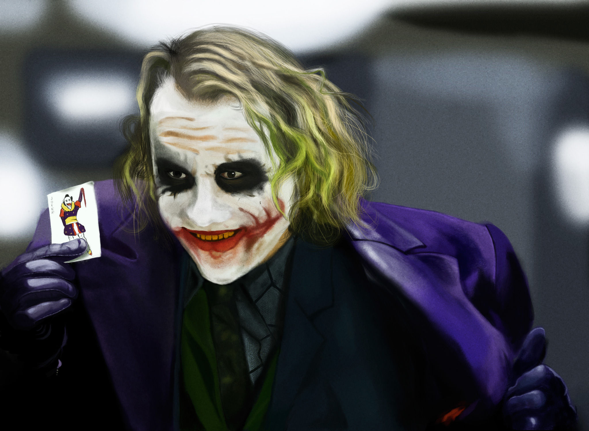 Wallpaper #1BlXLo8BtGB6xQ7855SS10 The Joker Heath Ledger from the Dark Knight by Kartjeeva on Deviantart