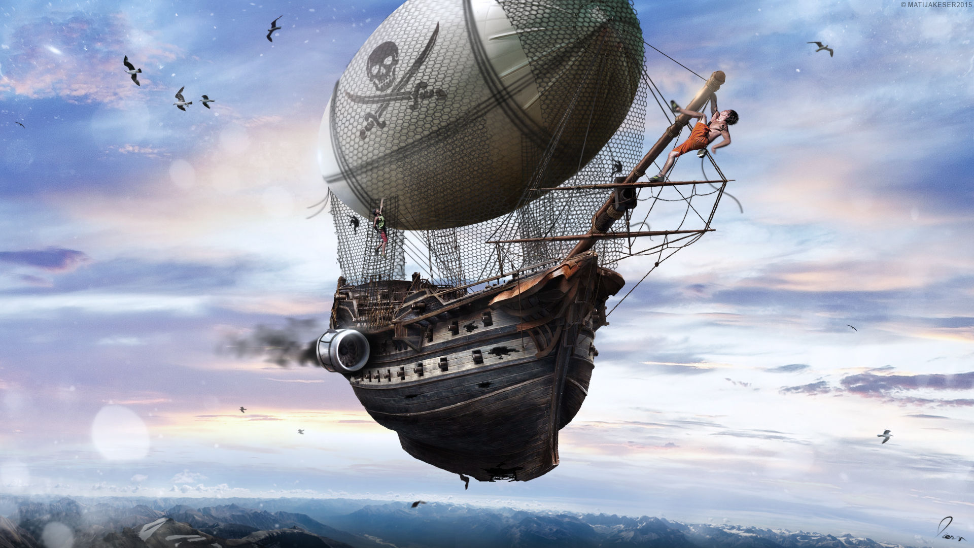 Wallpaper #5JxX4pIBZHQxiYari78Z1 Pirate Airship Wallpaper 1080p by Kdessing on Deviantart