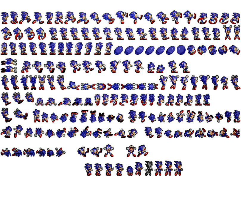 Wallpaper #cc85f Custom Classic Sonic Sprite Sheet by Adanishedgehog2011 on Deviantart