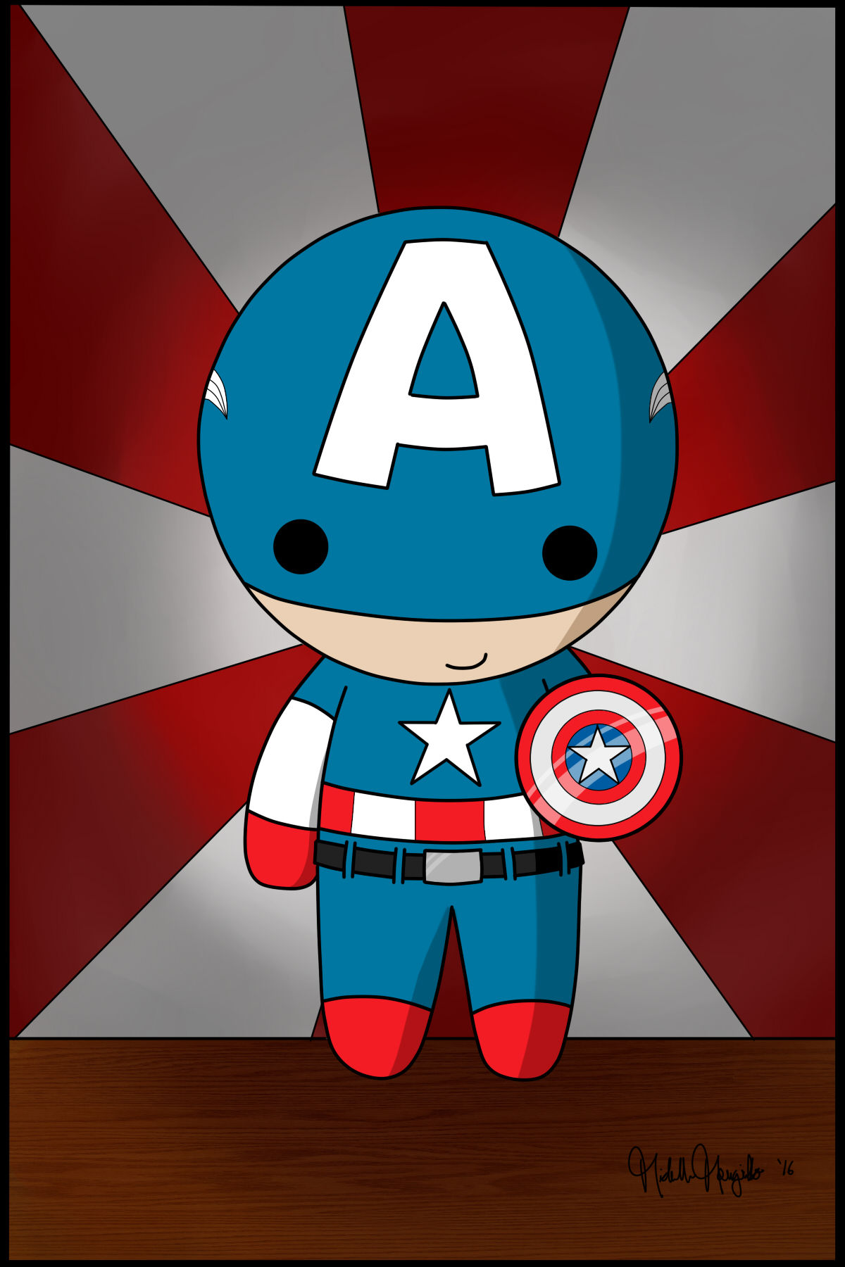 Wallpaper #Un0z844Bnwiau_P6ZQx75 Chibi Captain America by Kitty Stark on Deviantart