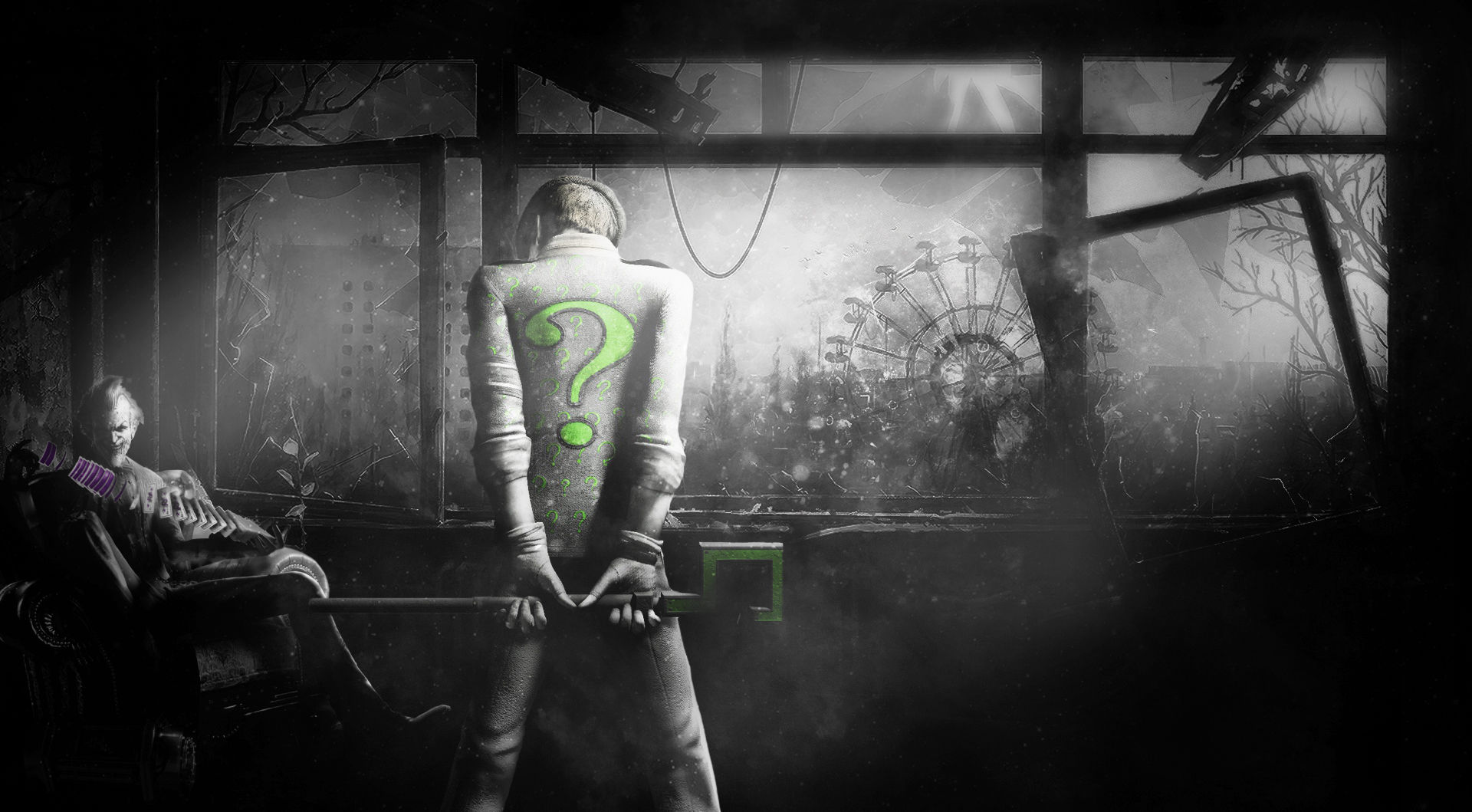 Wallpaper #pywtSpMB0E1QgA7wOvWE274 Riddler and Joker Wallpaper by Vudzo on Deviantart
