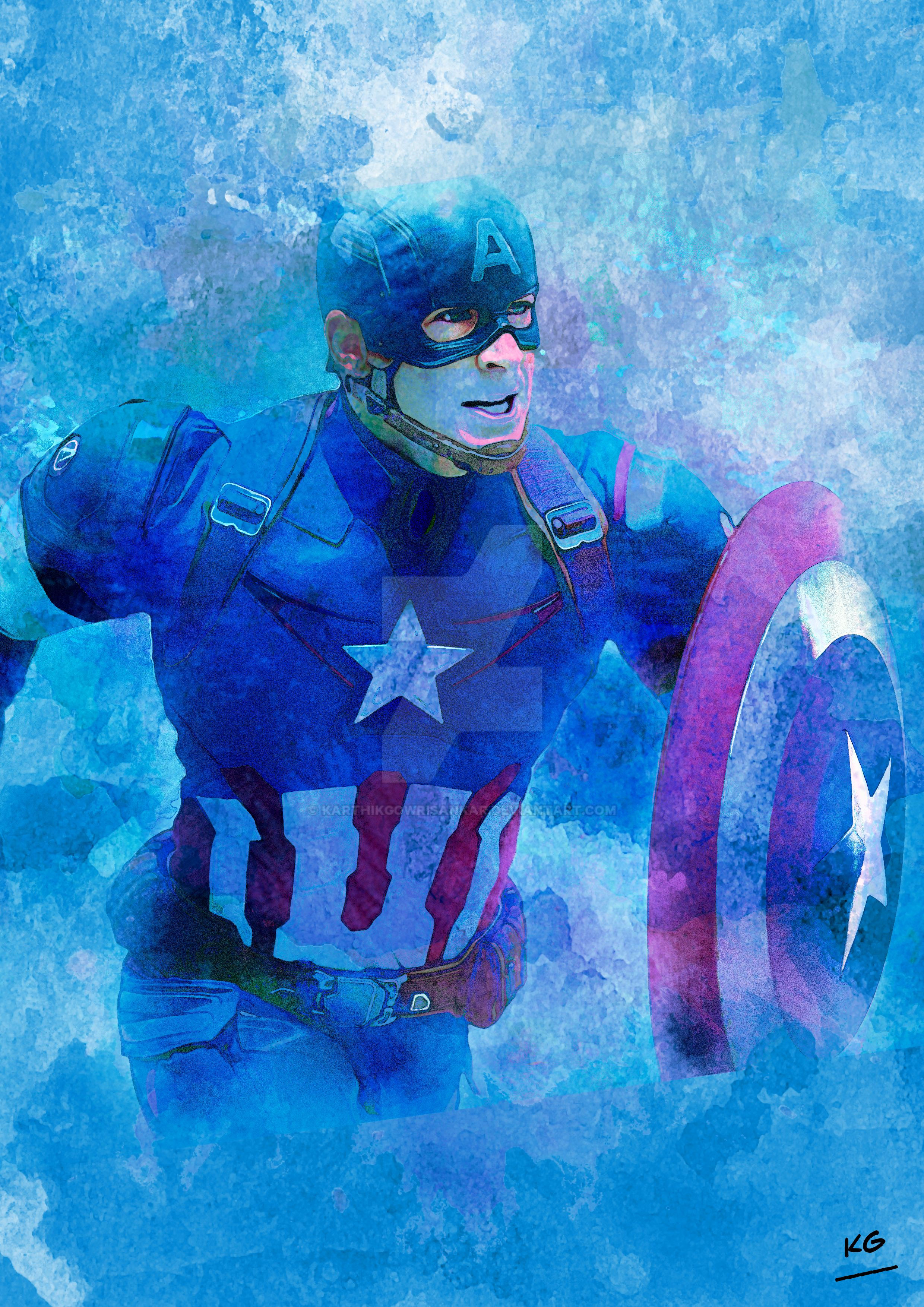 Wallpaper #u3Mnh44BFI5NbQksjyB87 Captain America Steve Rogers by Karthikgowrisankar on Deviantart