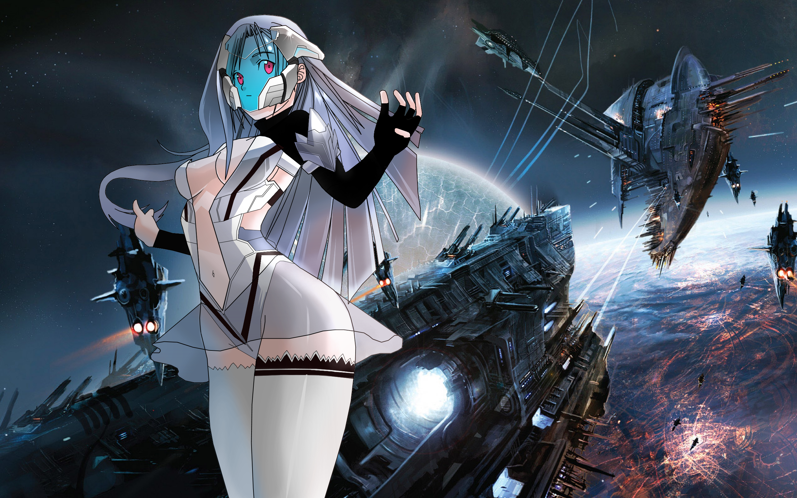 Wallpaper #2f-aZ5MB3lSXT3zUluJX300 Cyber Girl by Locus21 on Deviantart