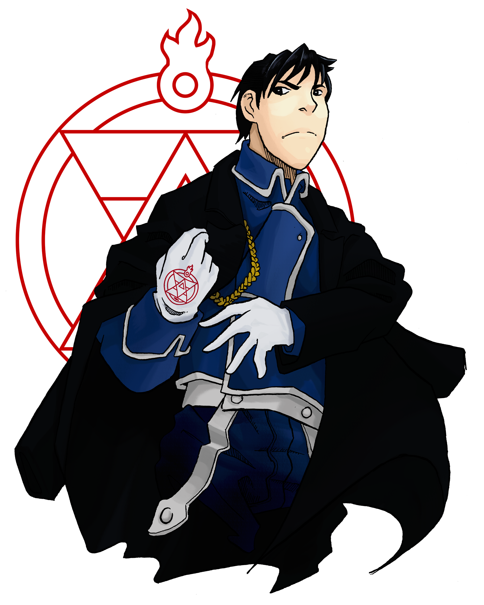 Wallpaper #f6bbb Full Metal Alchemist Roy Mustang Flame Alchemy Decal Etsy