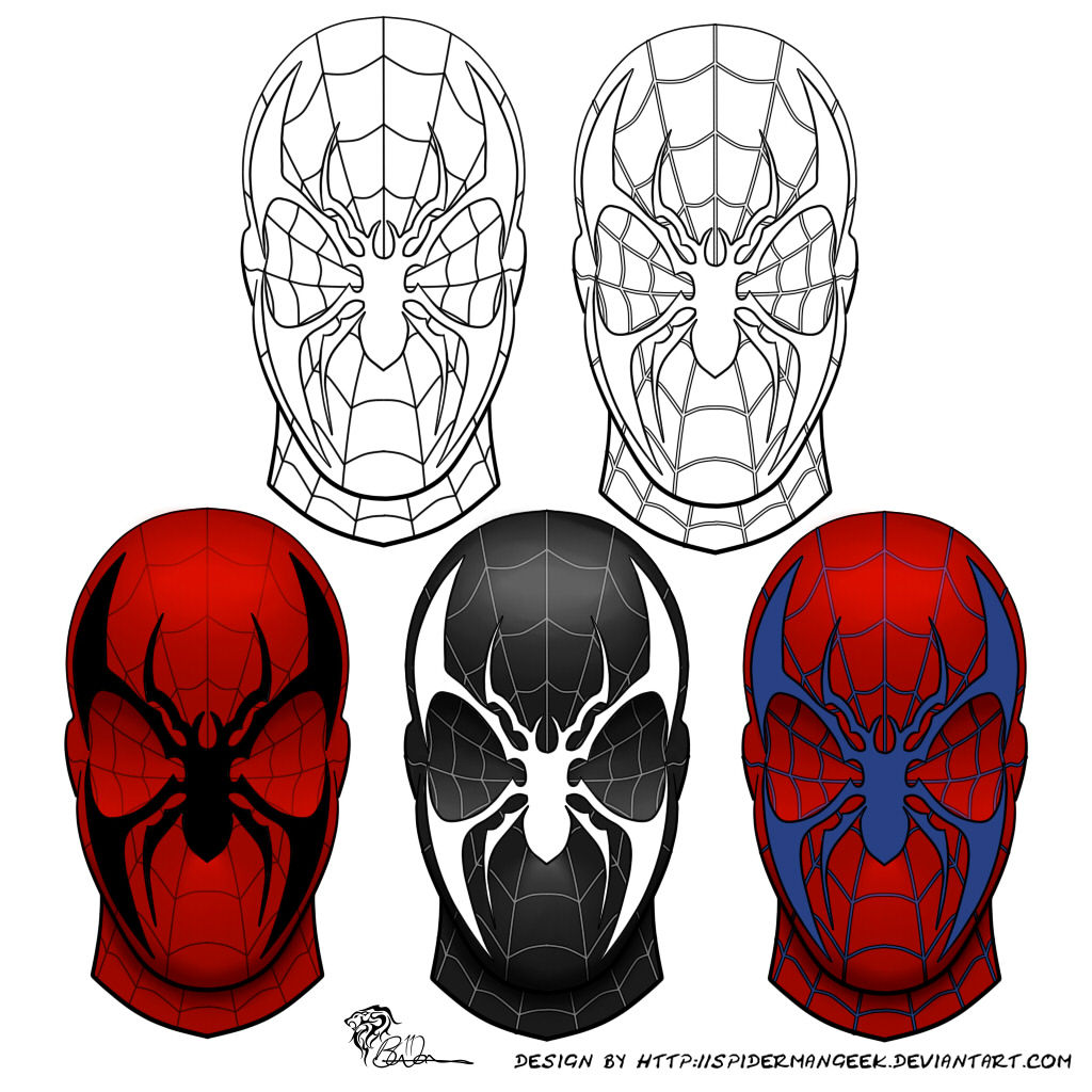 Wallpaper #DjHMNZMB5zzyi_yYhFjm75 Spidermangeek Mask Design Variations by Eiledon on Deviantart